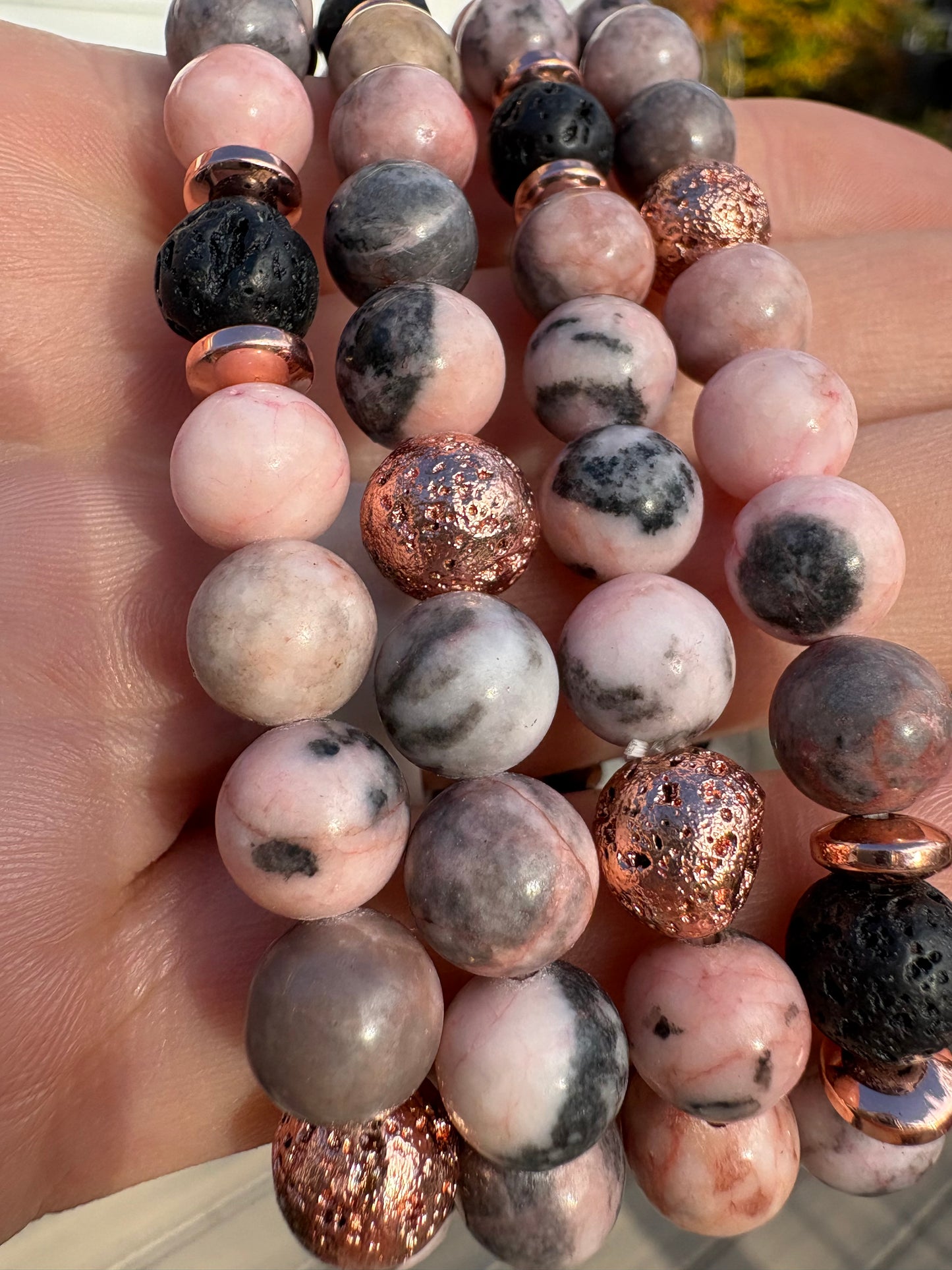 Pink Zebra w/Lava Stone