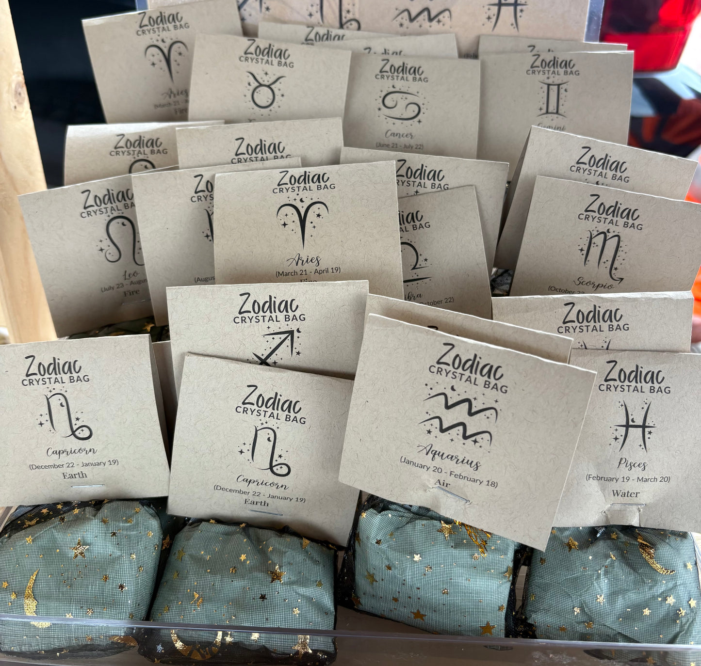 Zodiac Tumbled Stone bag