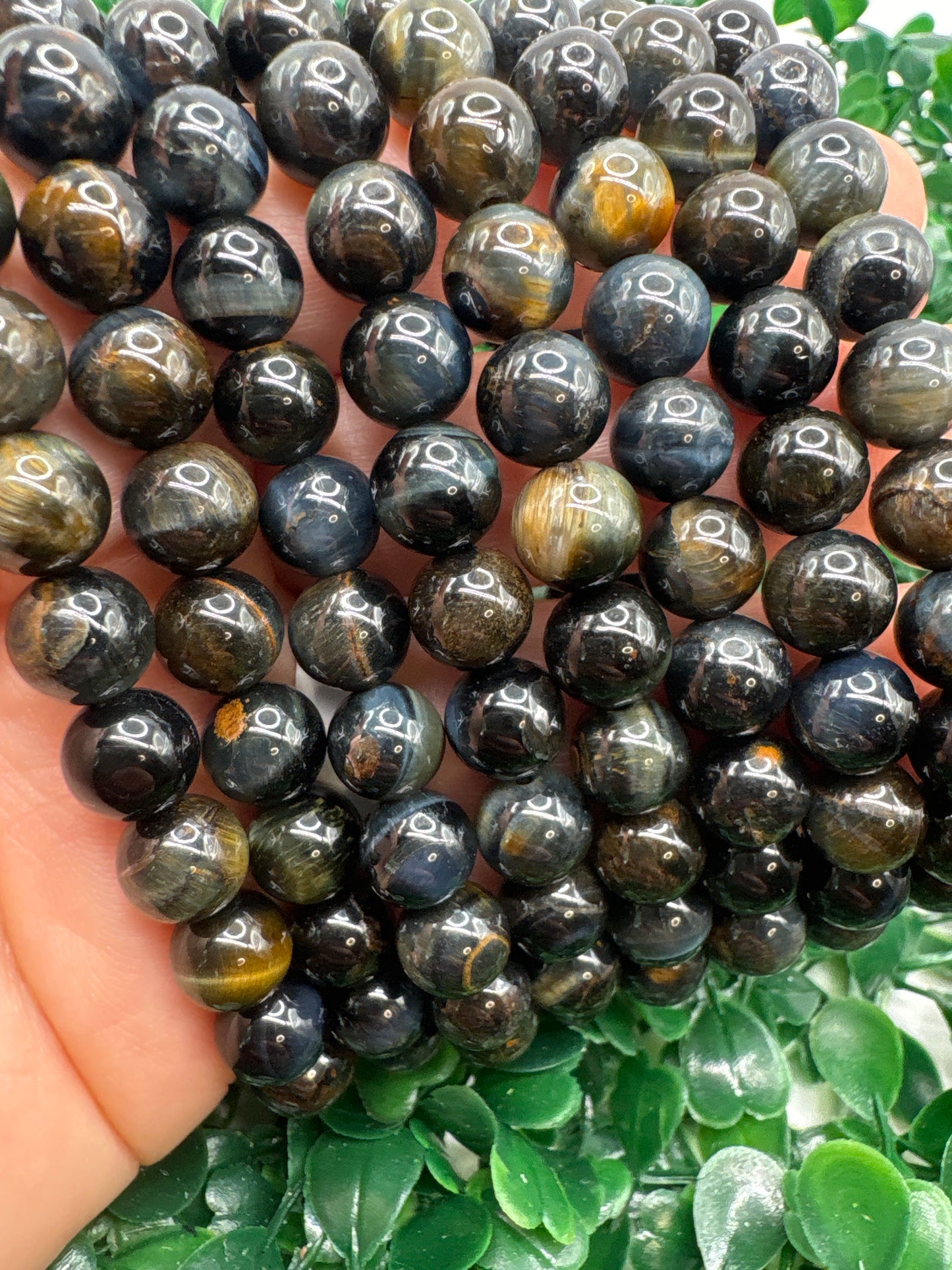 Golden Blue Tigers Eye bracelet 8mm