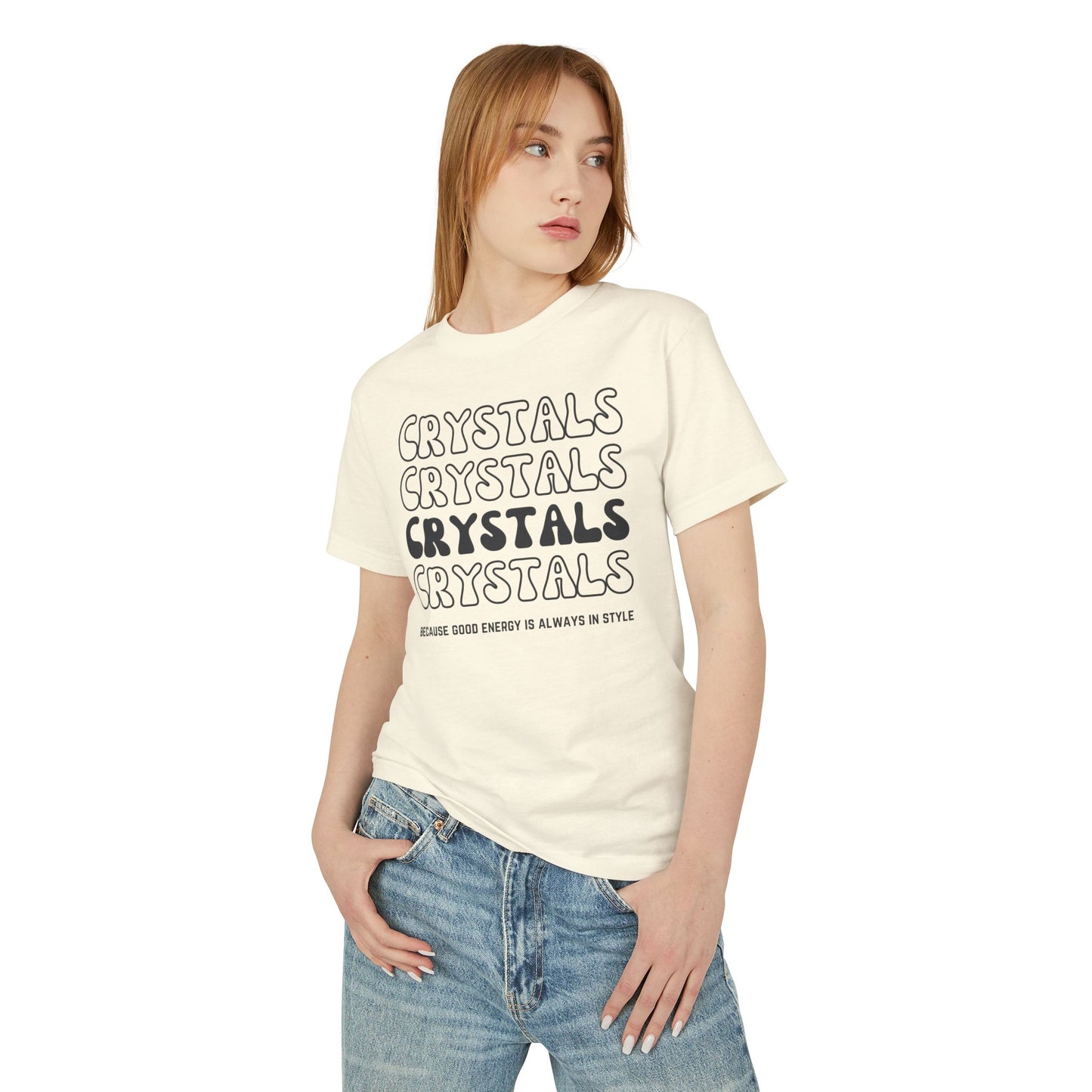 Crystal Vibes Unisex Heavyweight Tee - Good Energy Graphic Shirt