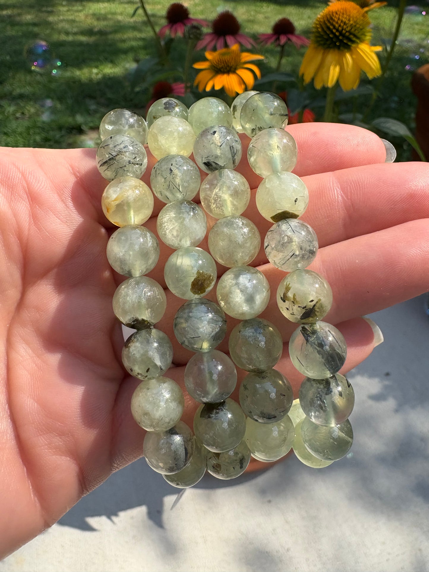 Prehnite bracelet