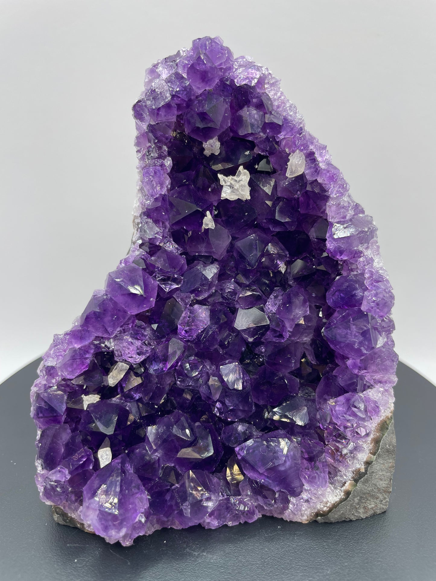 Amethyst Cut Base Geode #25 w/Calcite