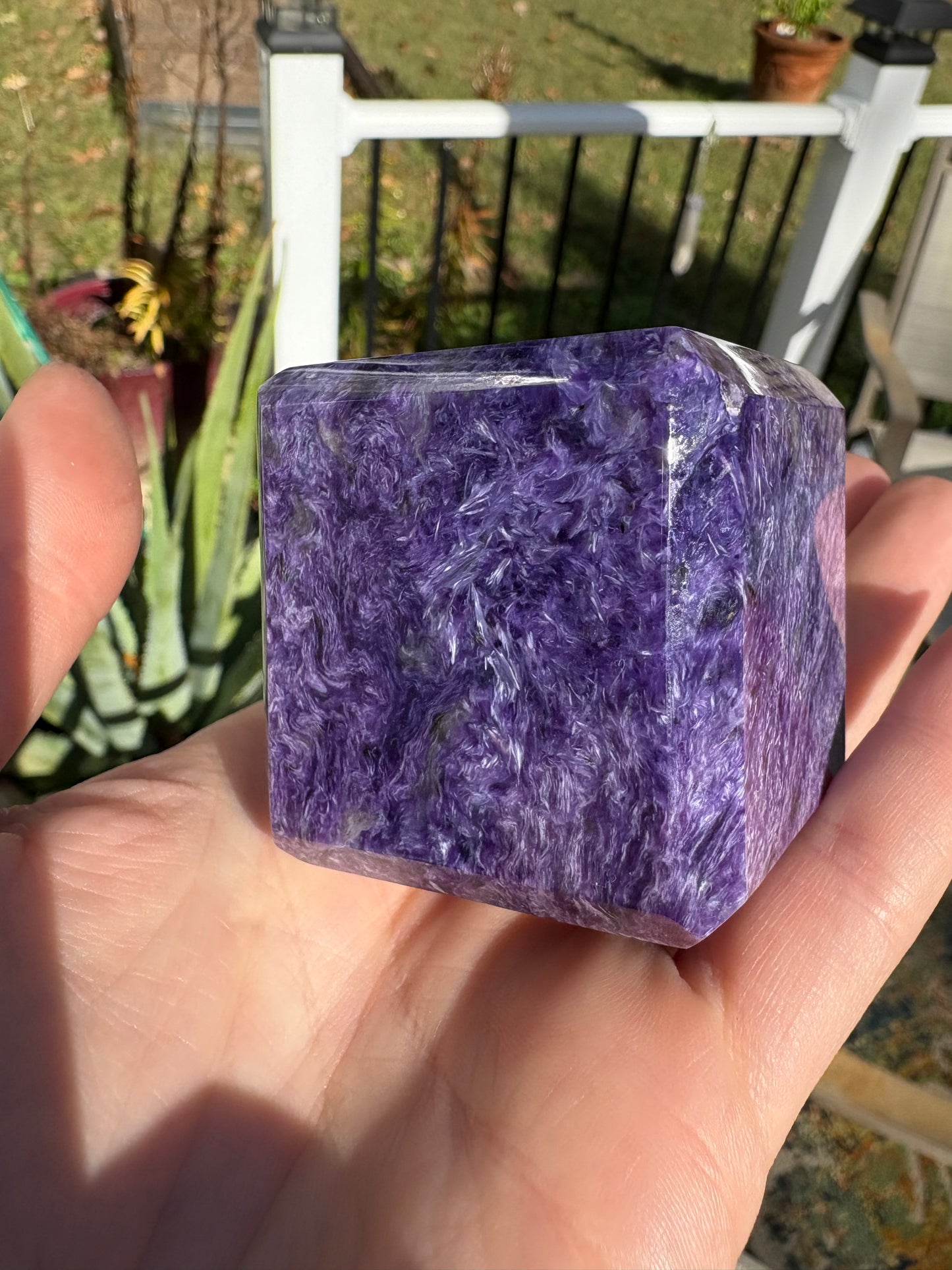 Charoite Cube