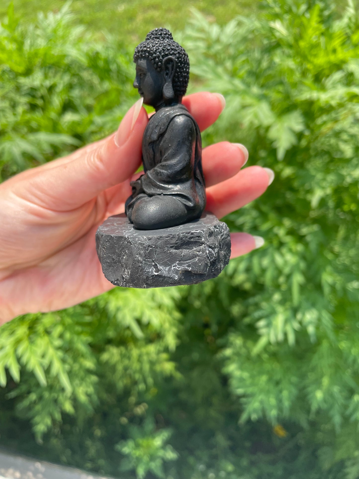 Shungite Buddha figurine