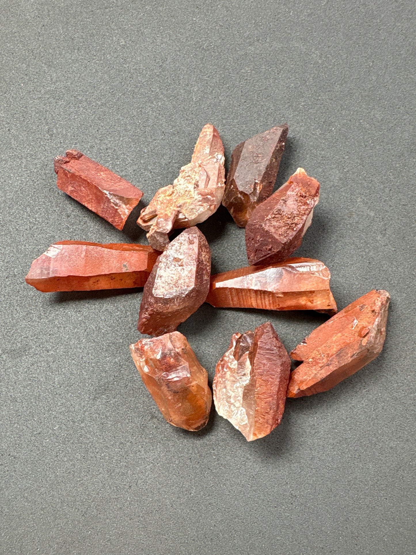 Raw Red Hematite Quartz Pieces