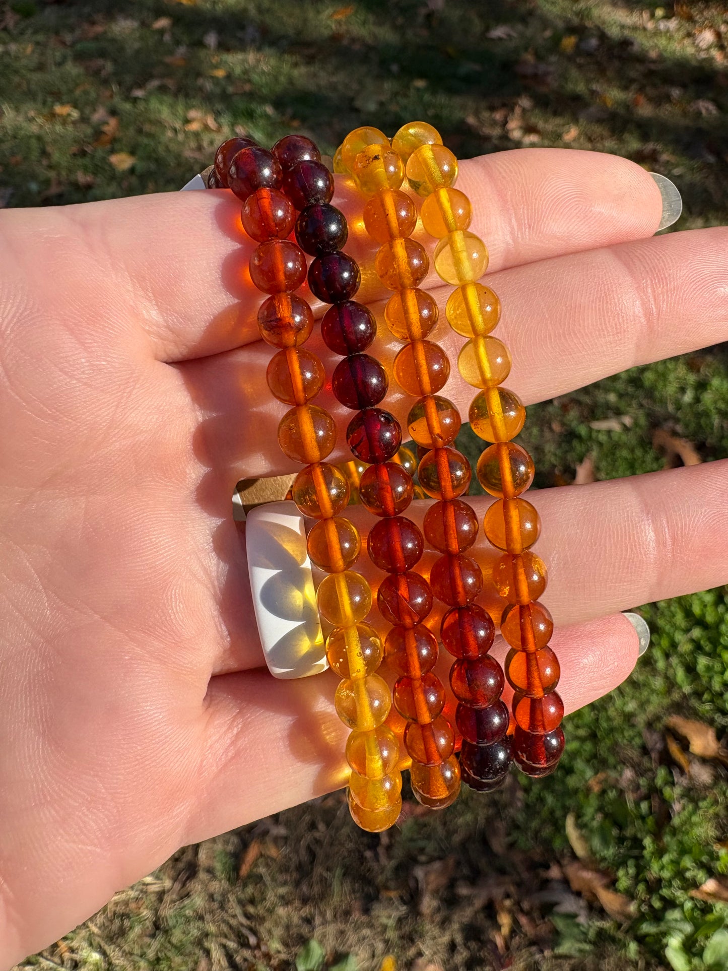 Yellow/Blood Amber (Natural) Bracelet