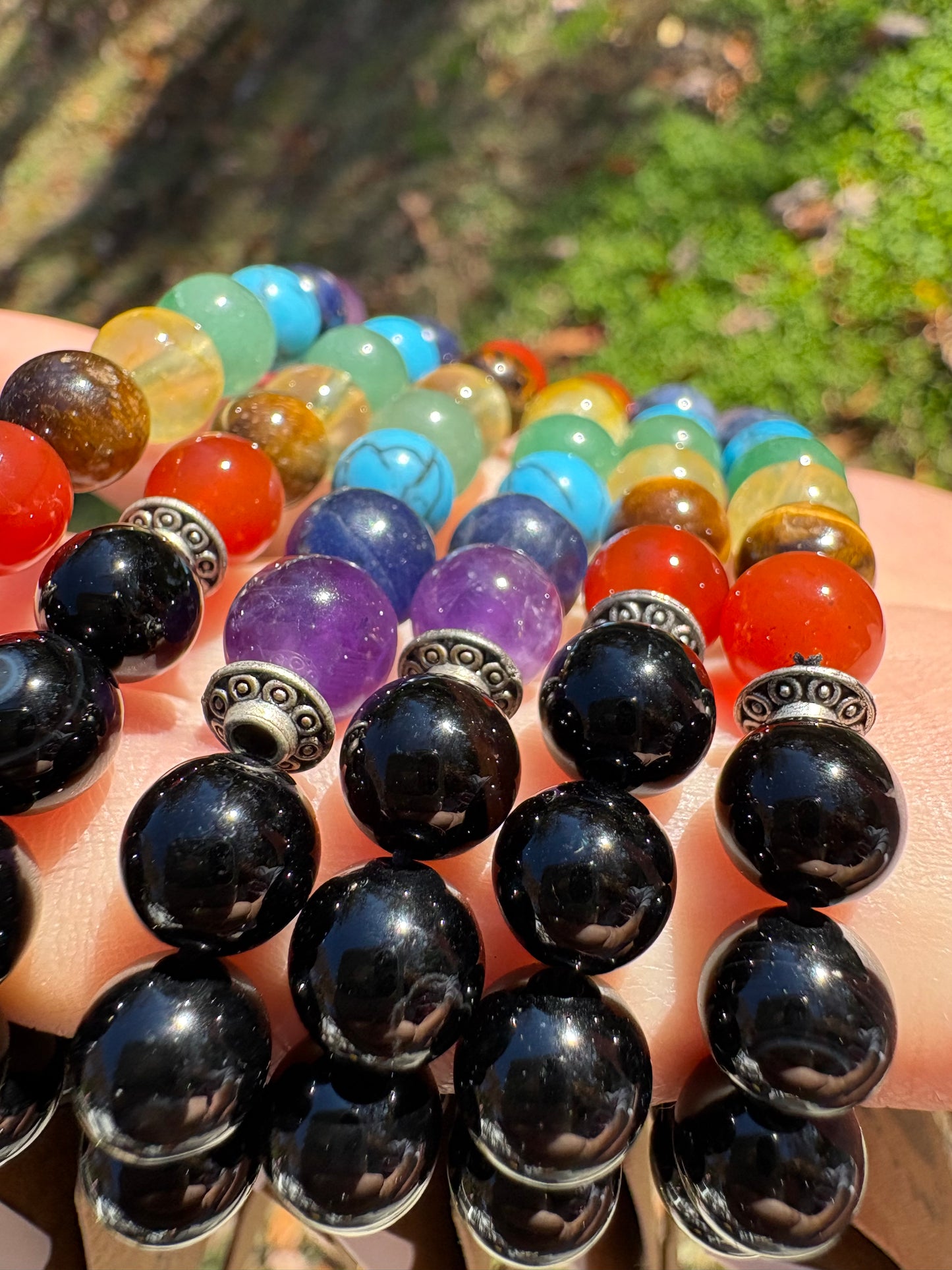 Chakra/Black Onyx Bracelet