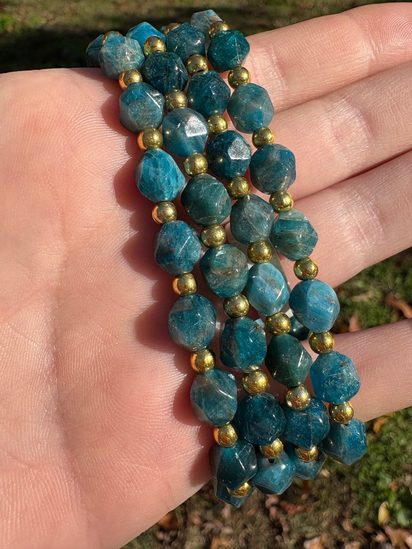 Blue Apatite (Faceted) Bracelet