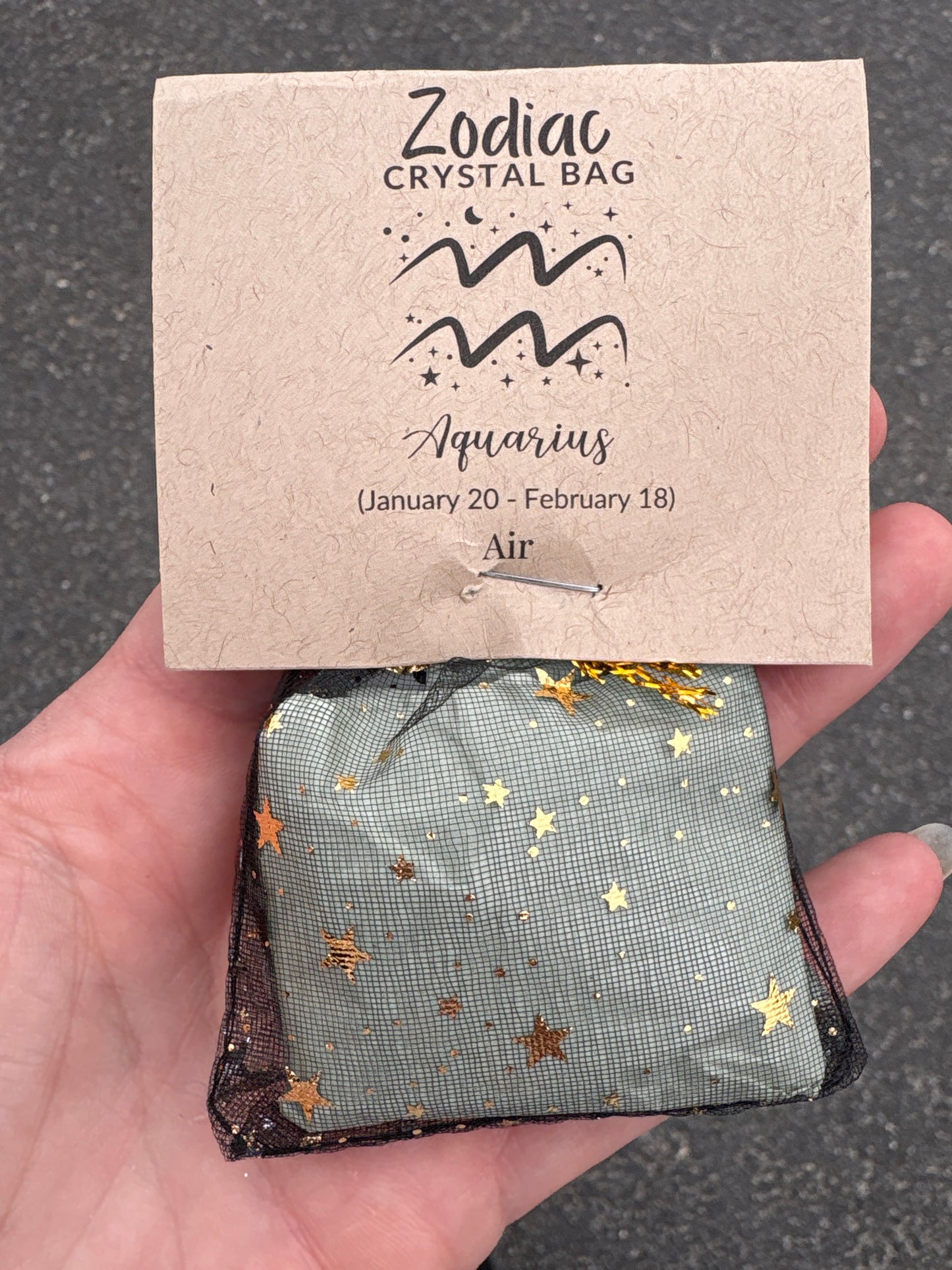 Zodiac Tumbled Stone bag