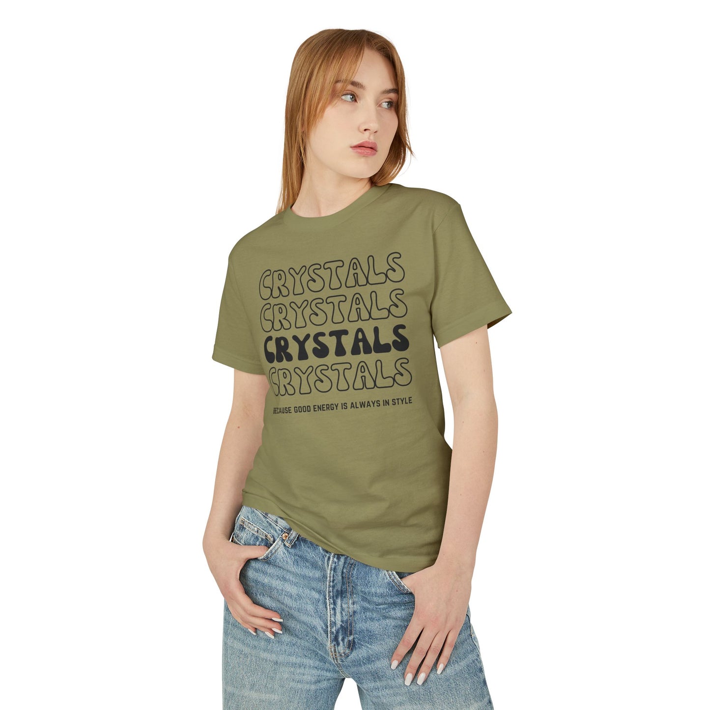 Crystal Vibes Unisex Heavyweight Tee - Good Energy Graphic Shirt