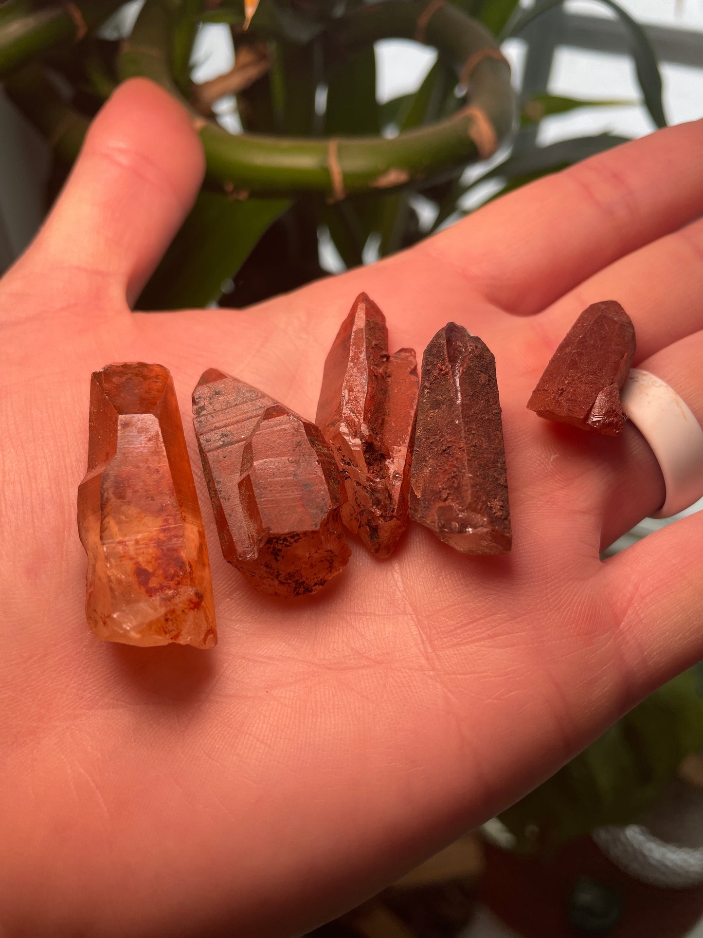 Raw Red Hematite Quartz Pieces