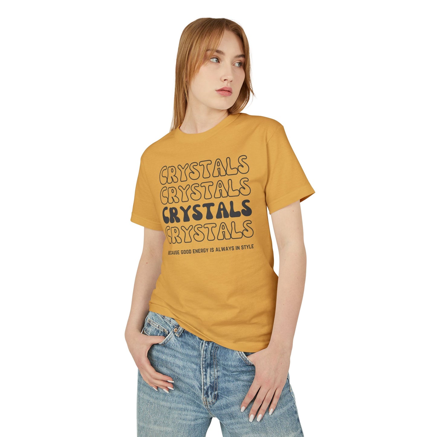 Crystal Vibes Unisex Heavyweight Tee - Good Energy Graphic Shirt