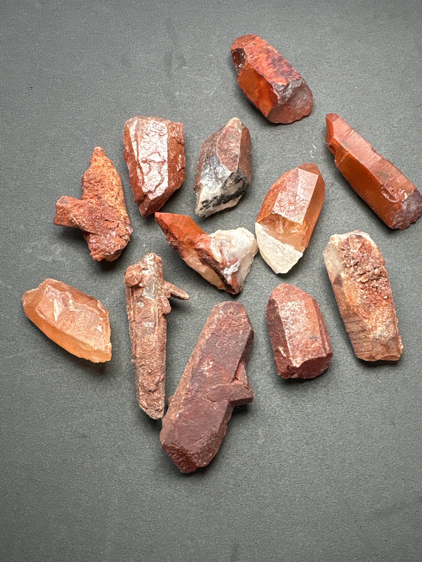 Raw Red Hematite Quartz Pieces