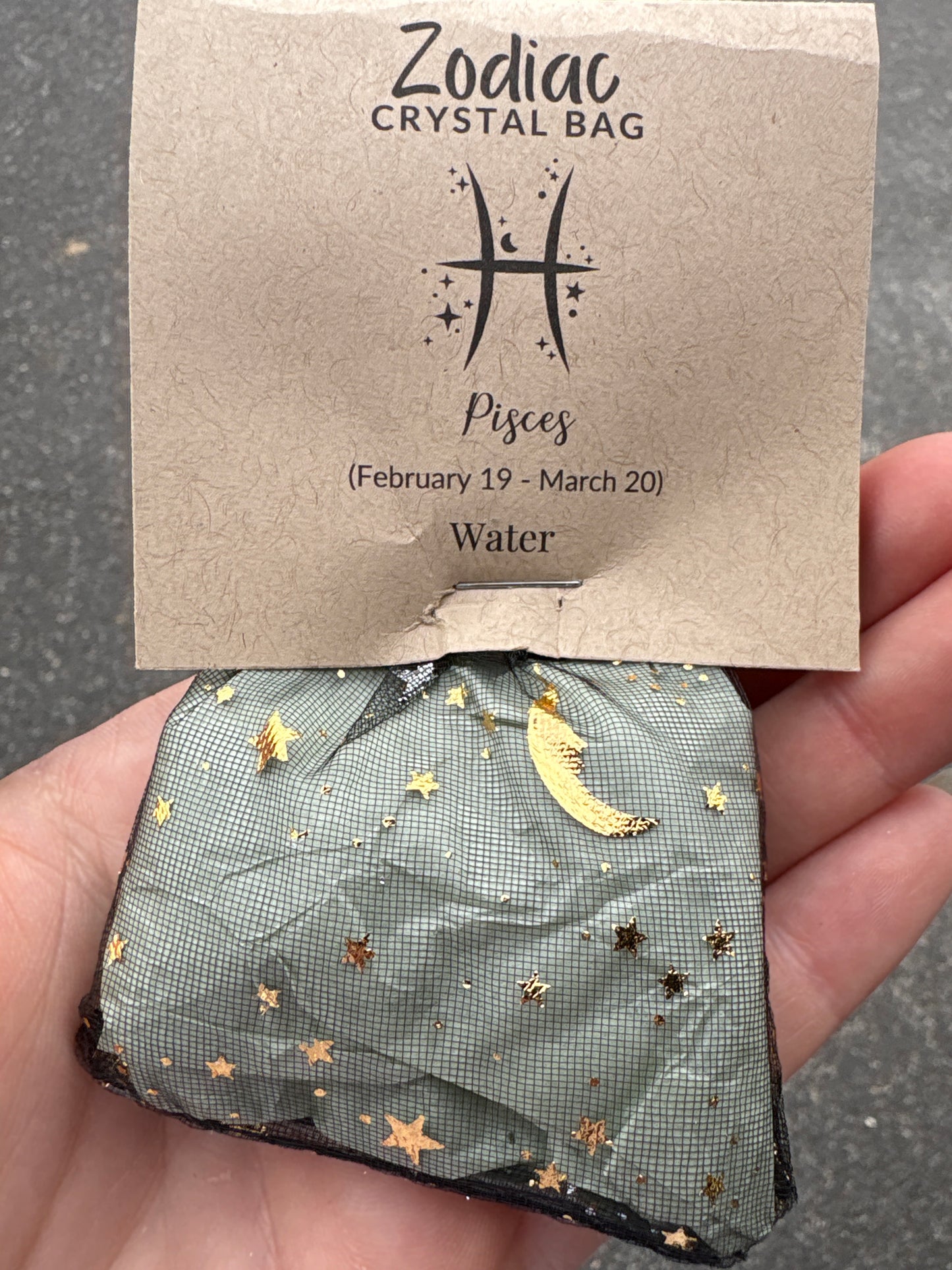 Zodiac Tumbled Stone bag