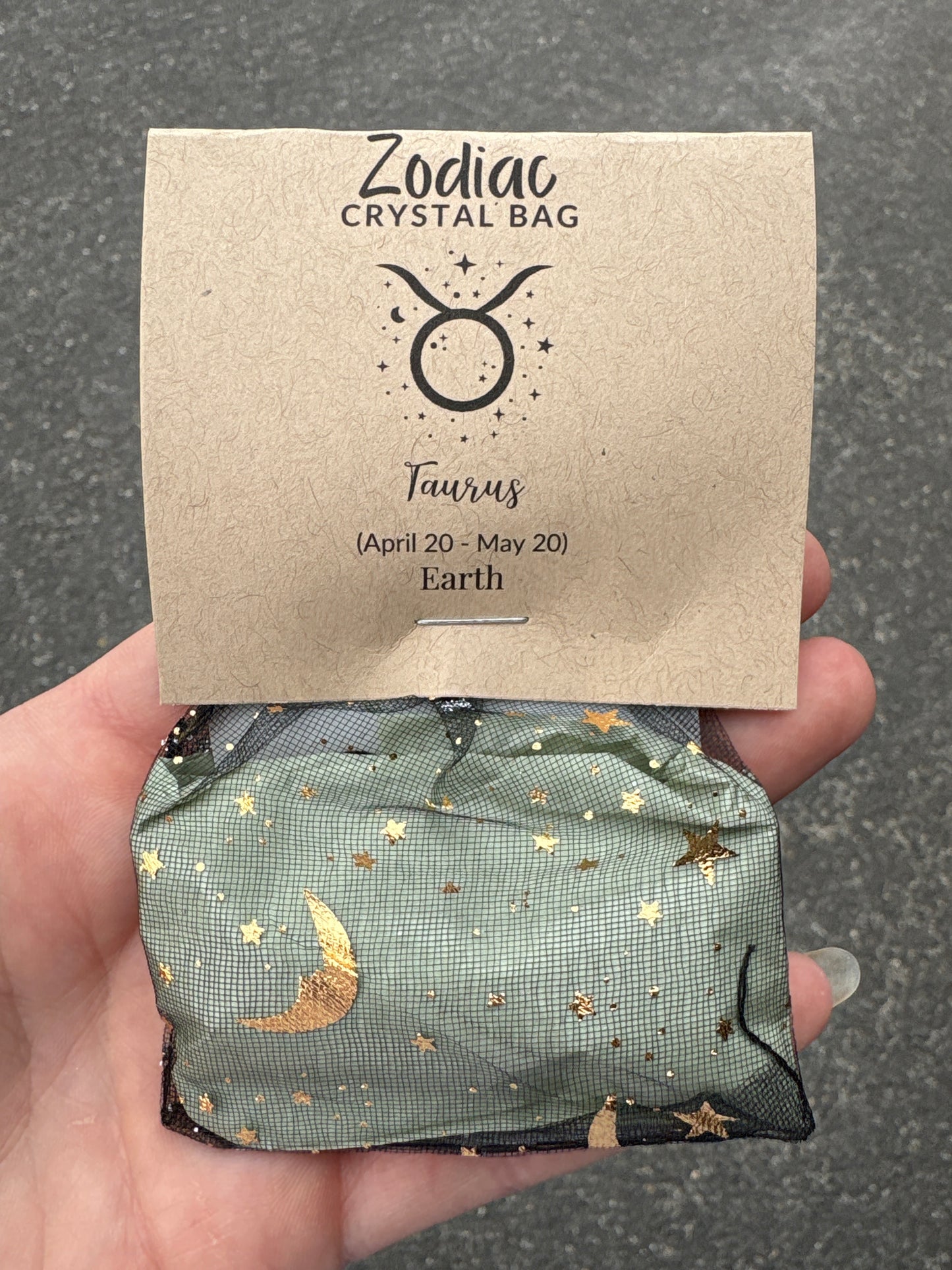 Zodiac Tumbled Stone bag