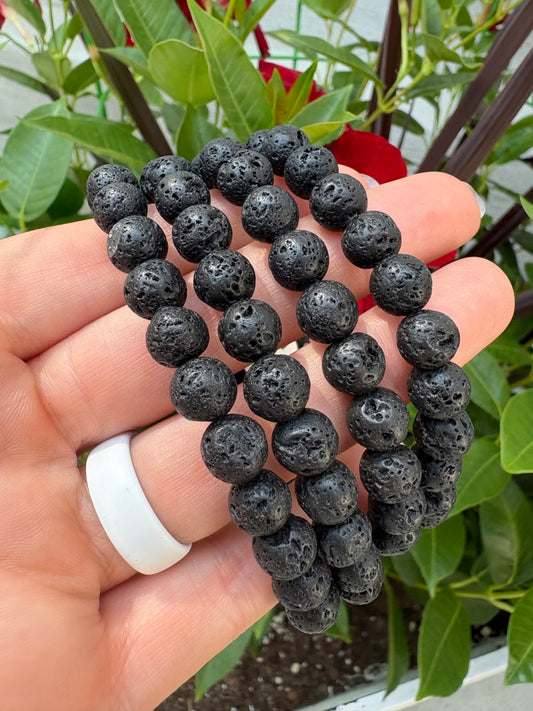 Lava Stone Bracelet 8mm