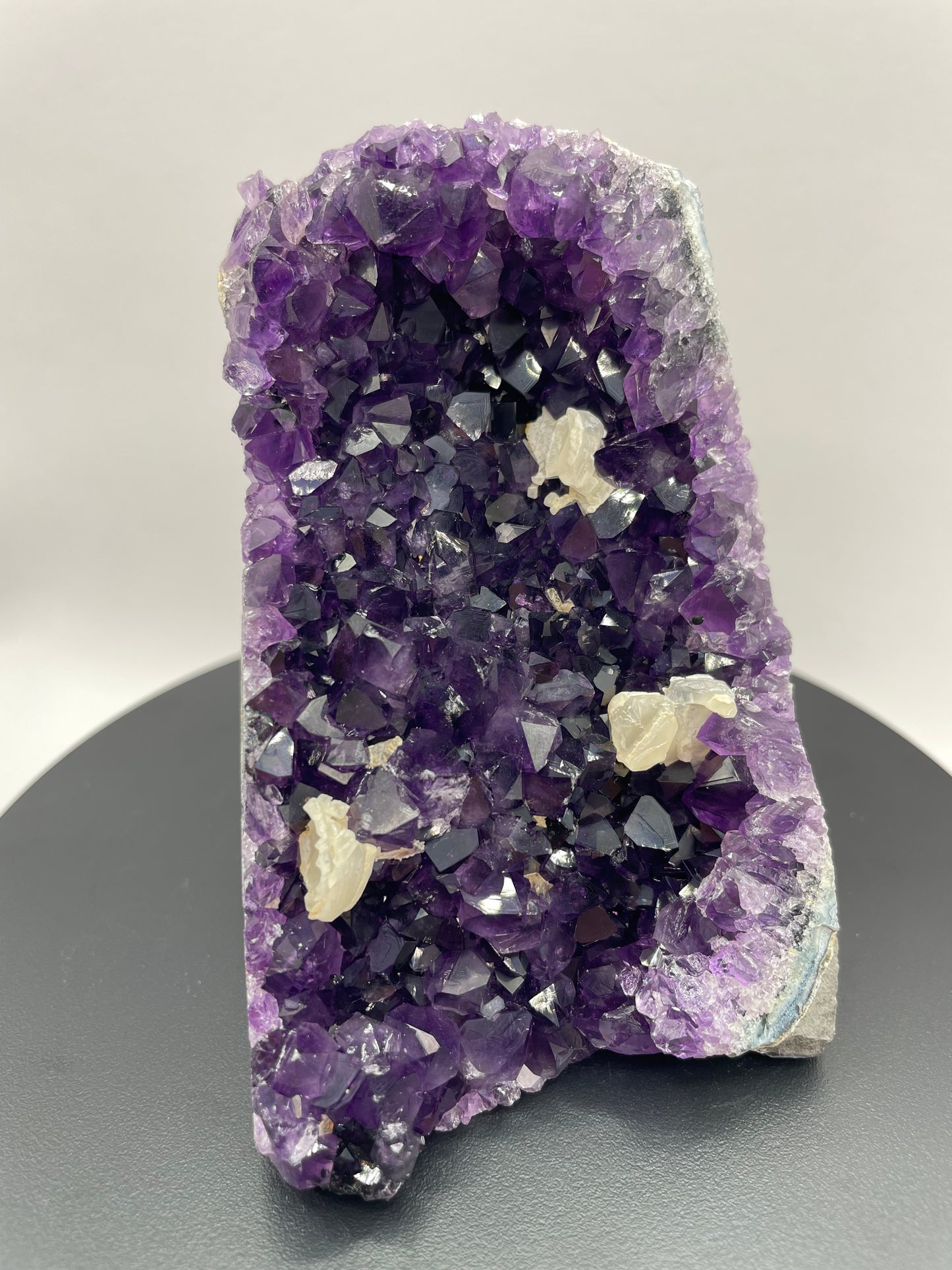 Amethyst Cut Base Geode #24 w/Calcite