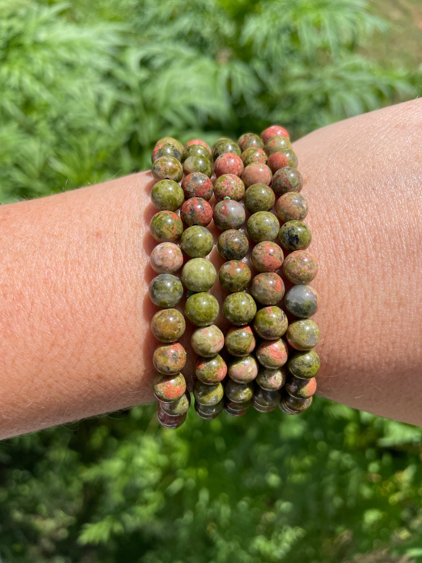 Unakite bracelet 8mm