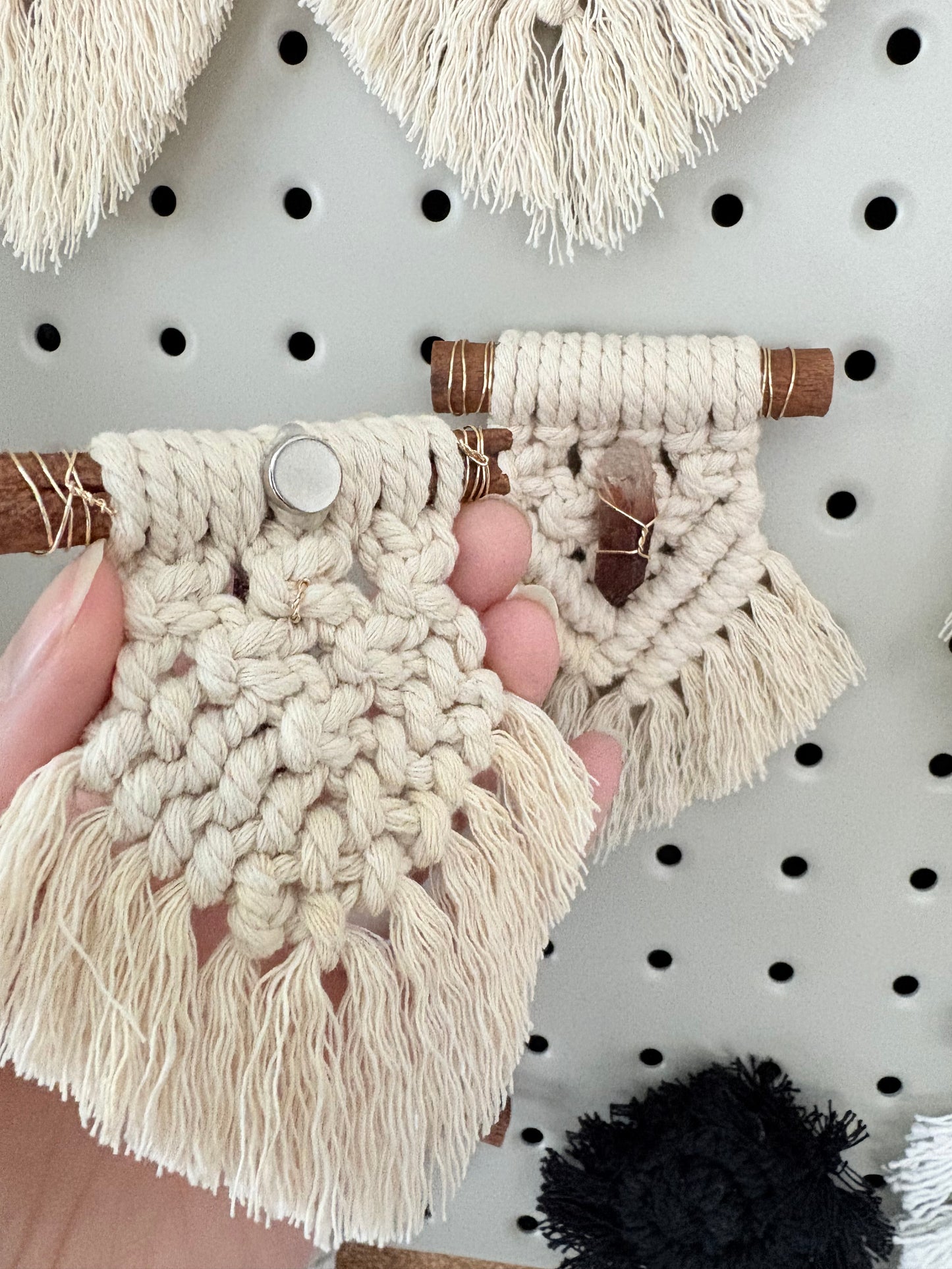 Mini Macramé with Red Quartz
