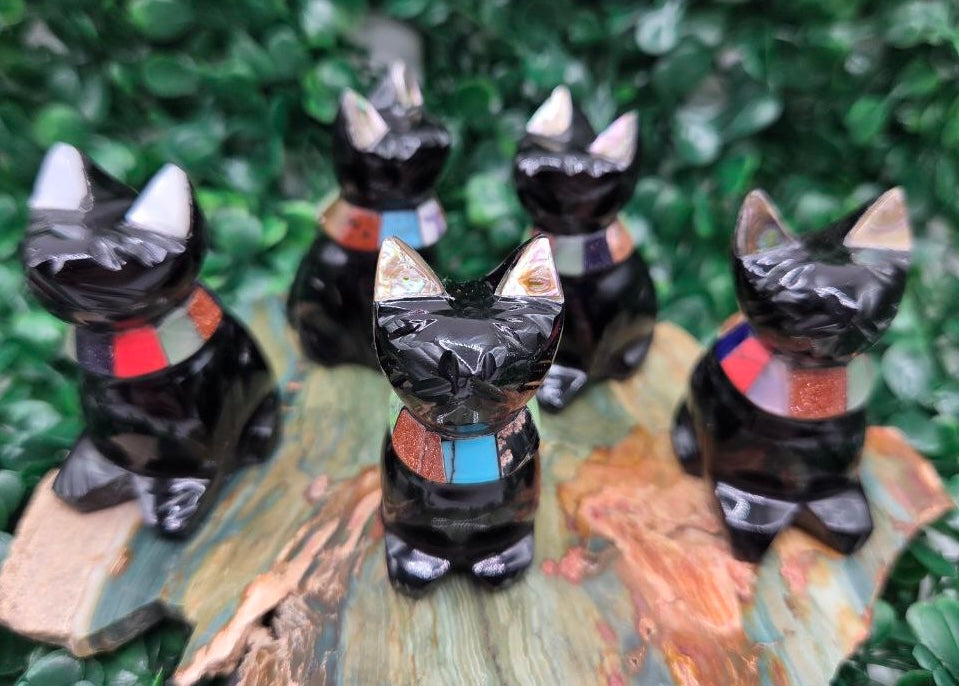 Spirit Cat (Silver Sheen Obsidian)