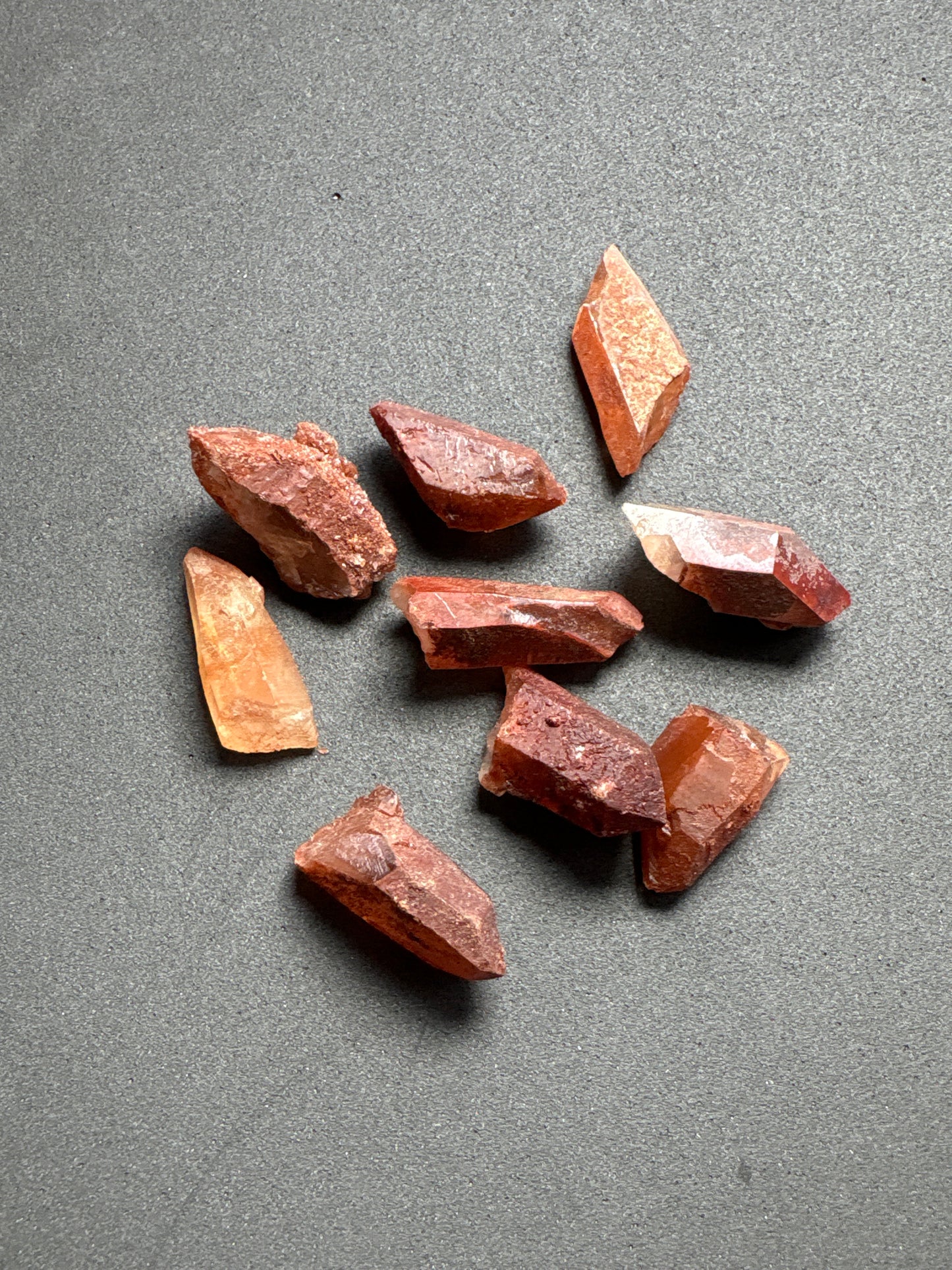 Raw Red Hematite Quartz Pieces