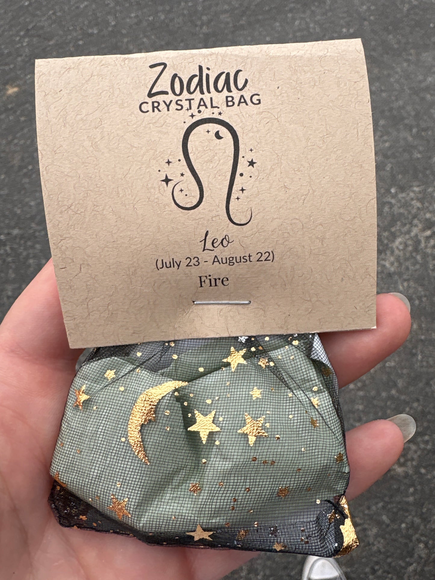 Zodiac Tumbled Stone bag
