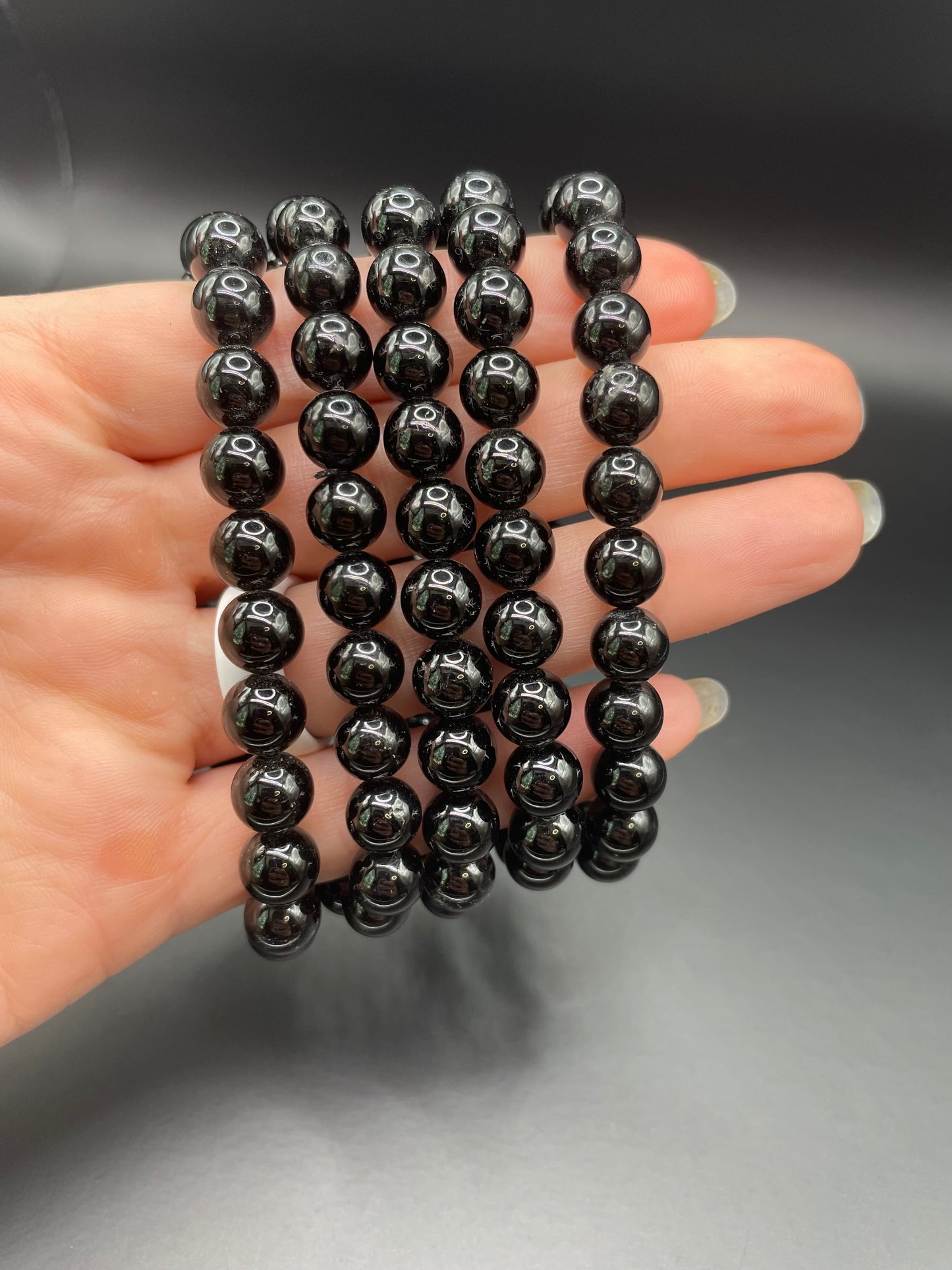Black Tourmaline (round) bracelet 8mm