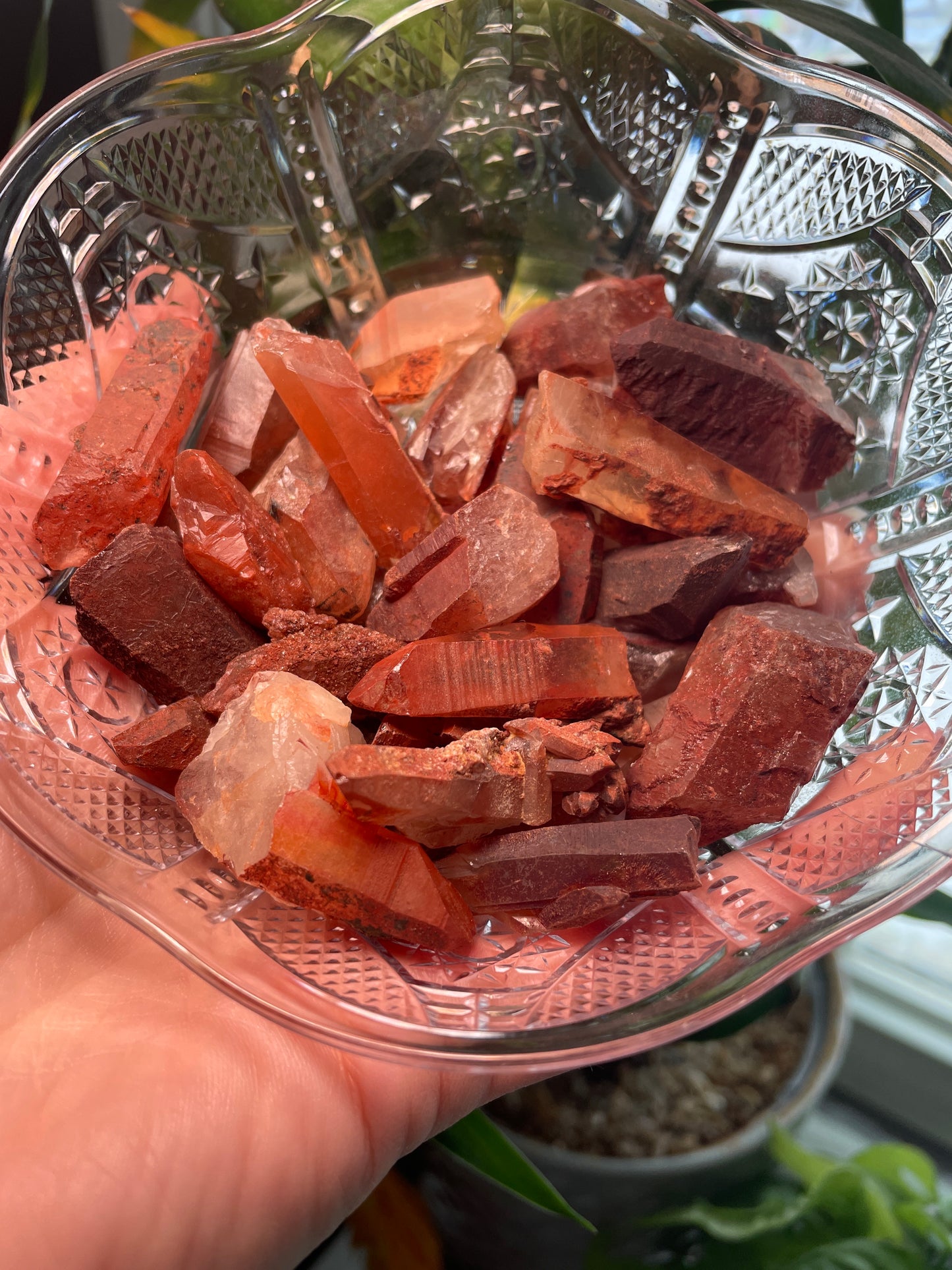 Raw Red Hematite Quartz Pieces