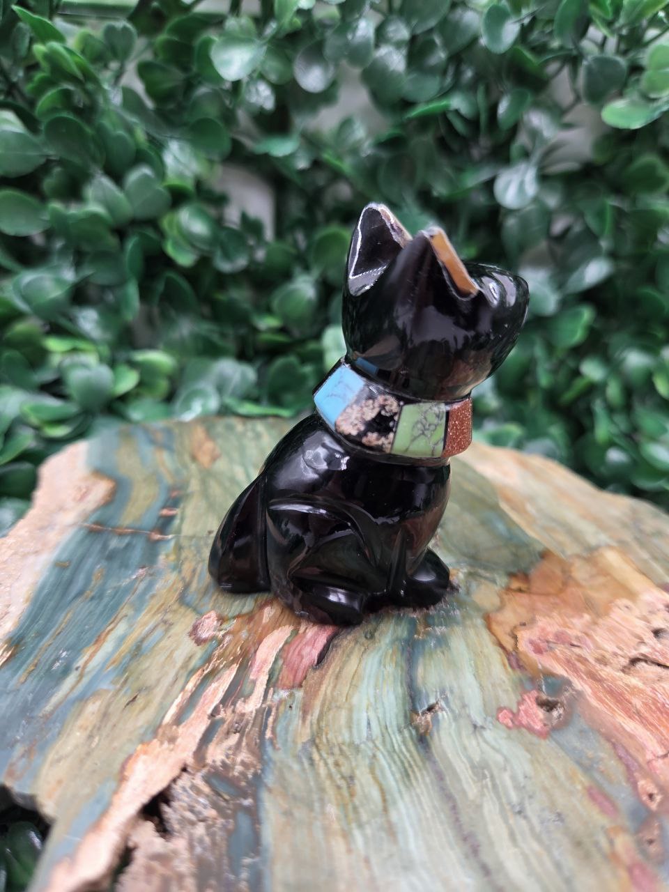 Spirit Cat (Silver Sheen Obsidian)