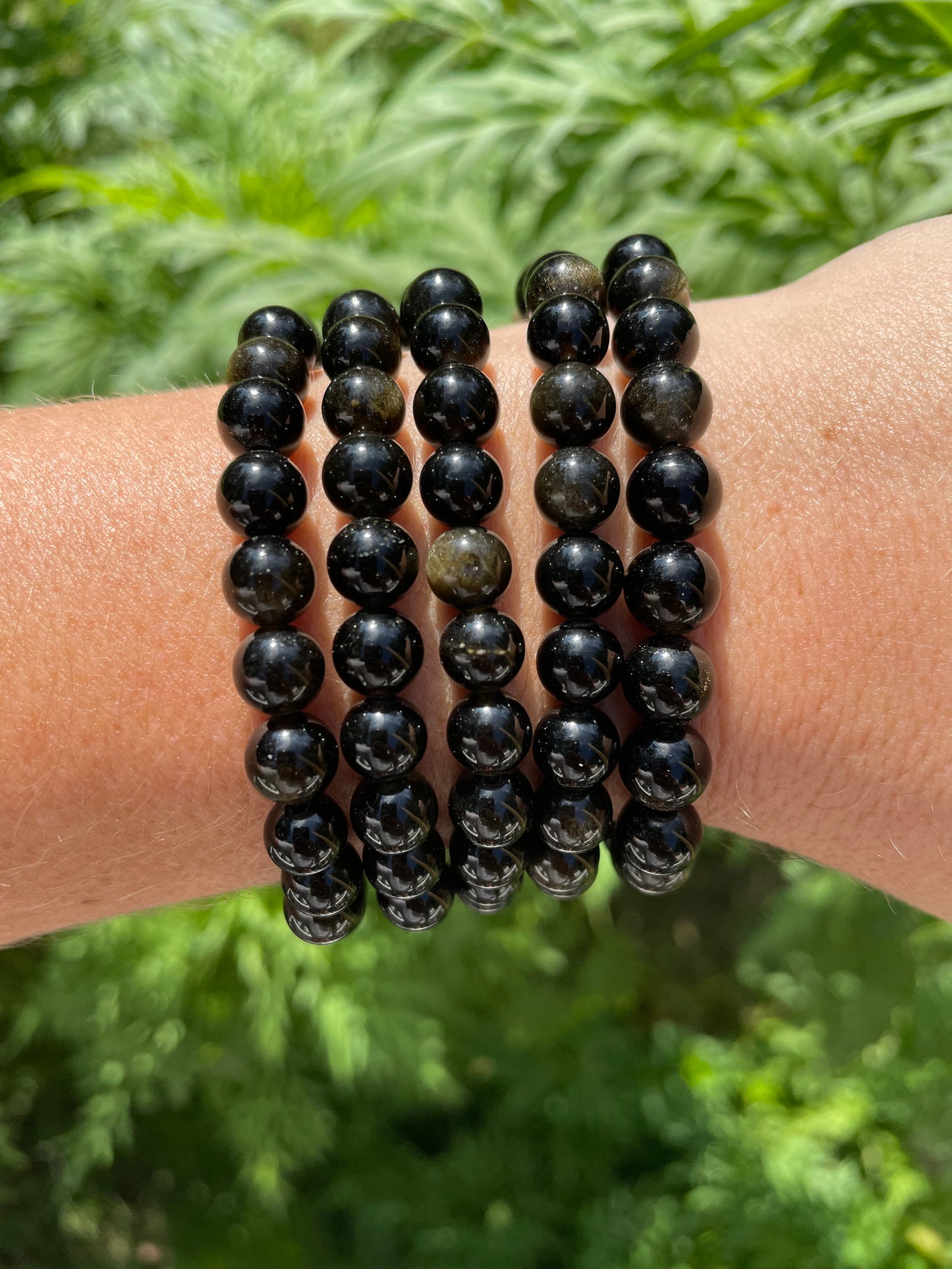 Gold Sheen Obsidian bracelet 8mm
