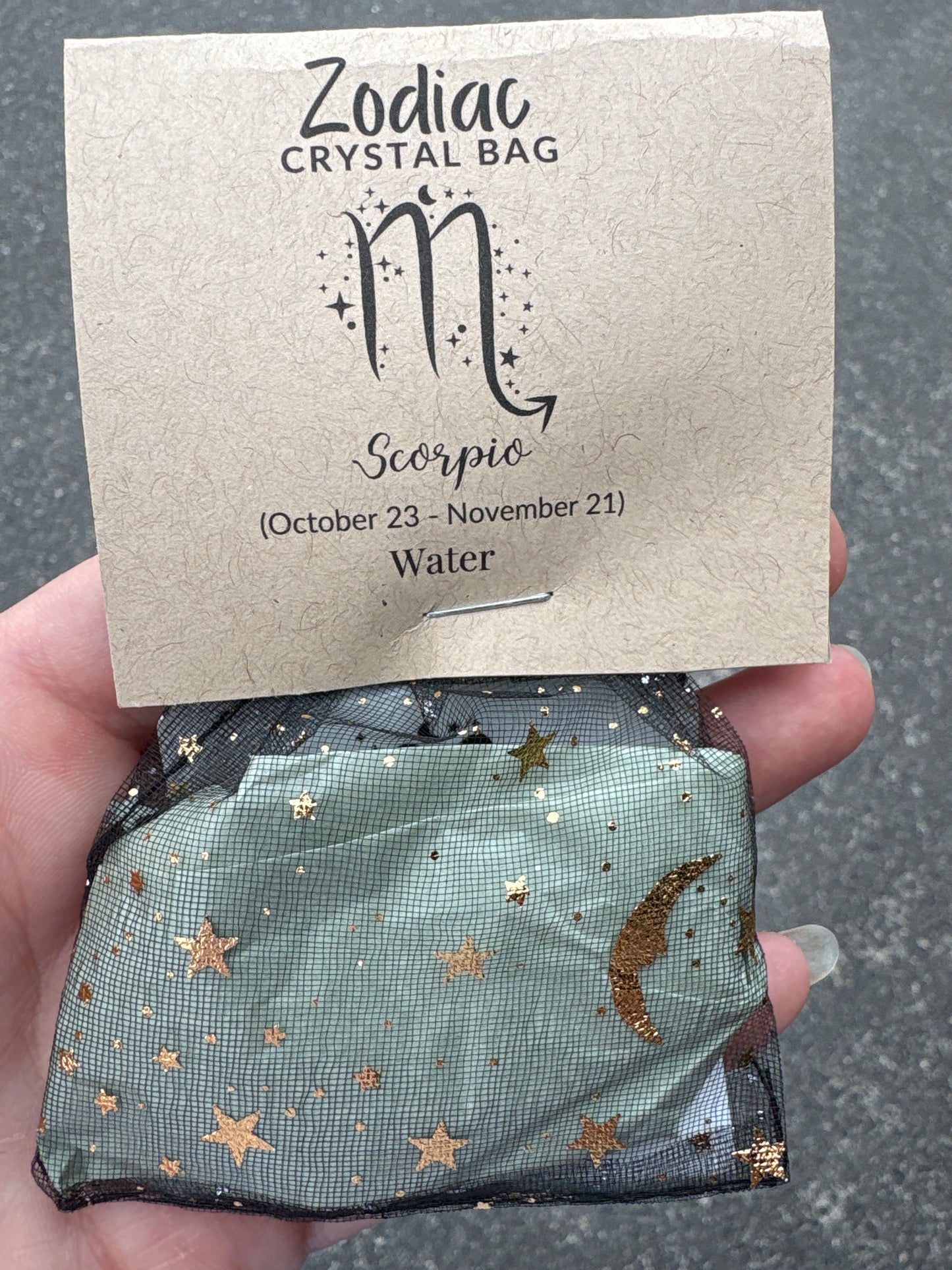 Zodiac Tumbled Stone bag