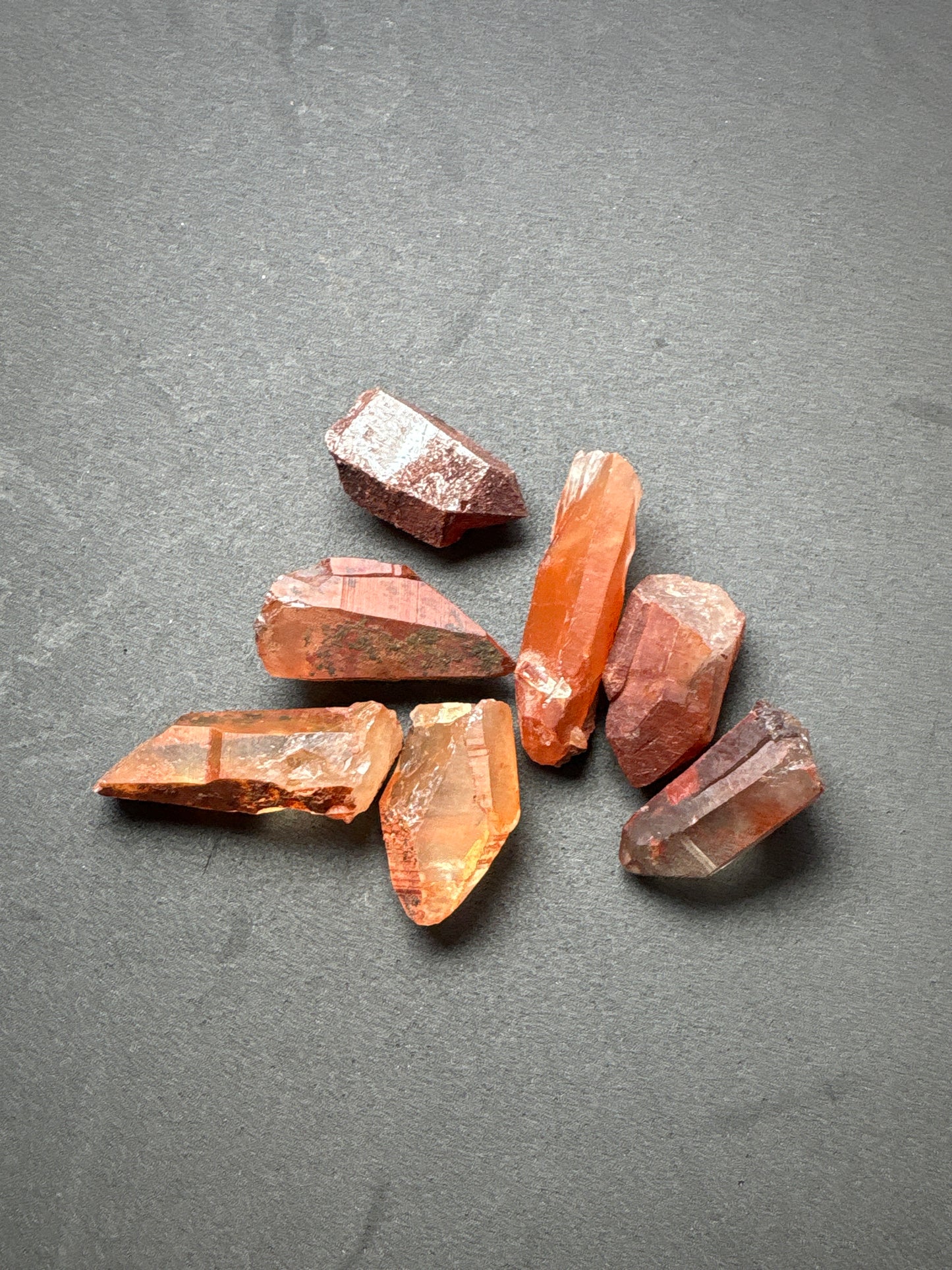 Raw Red Hematite Quartz Pieces