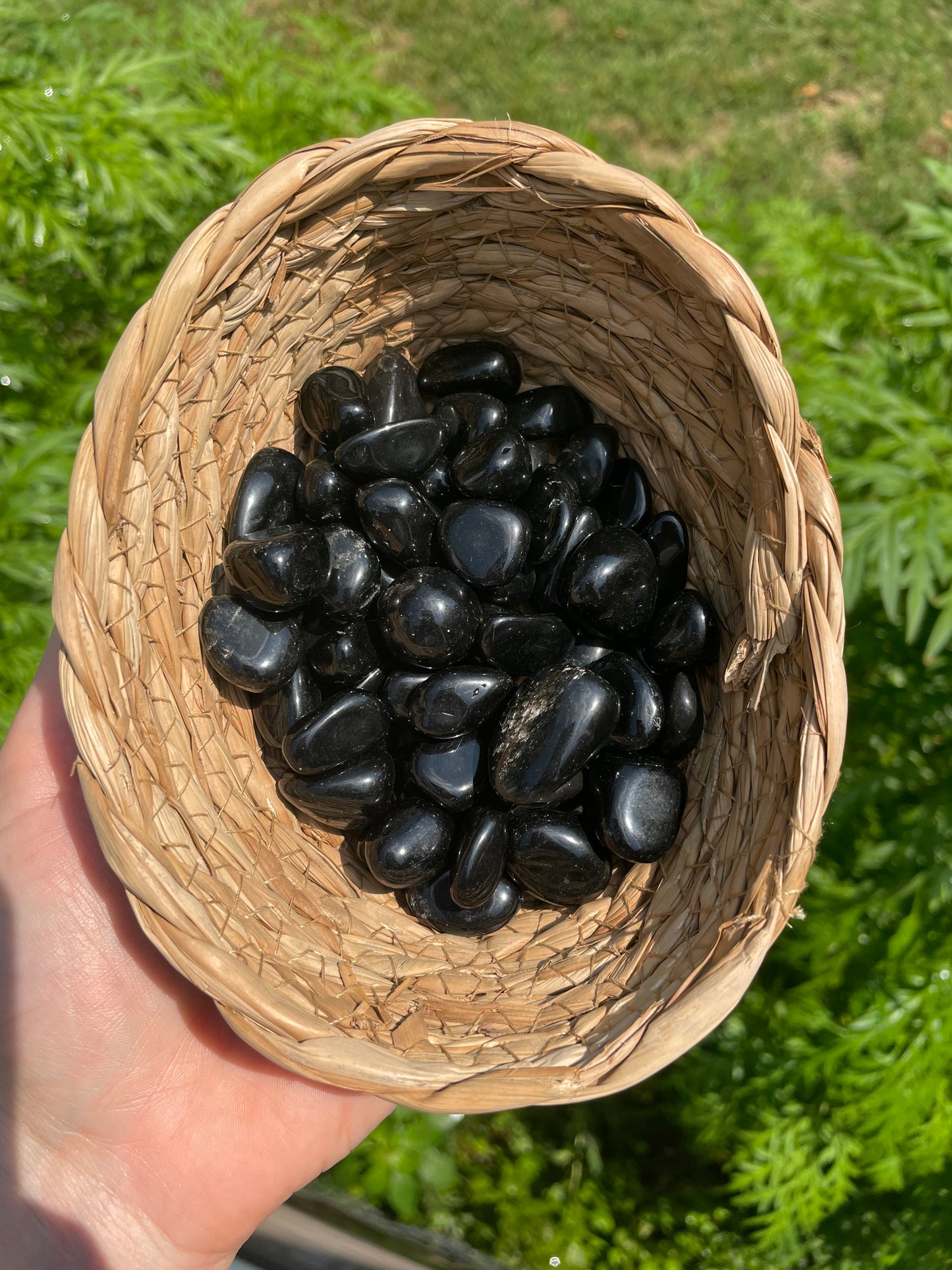 Black Obsidian tumbled stone 