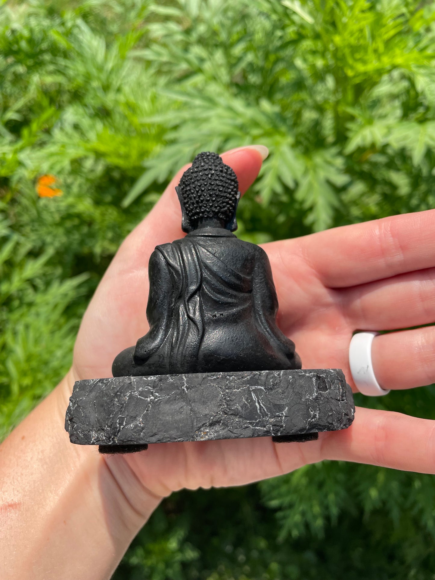 Shungite Buddha figurine