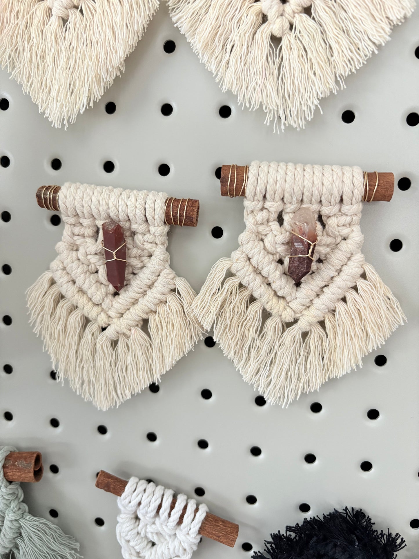 Mini Macramé with Red Quartz
