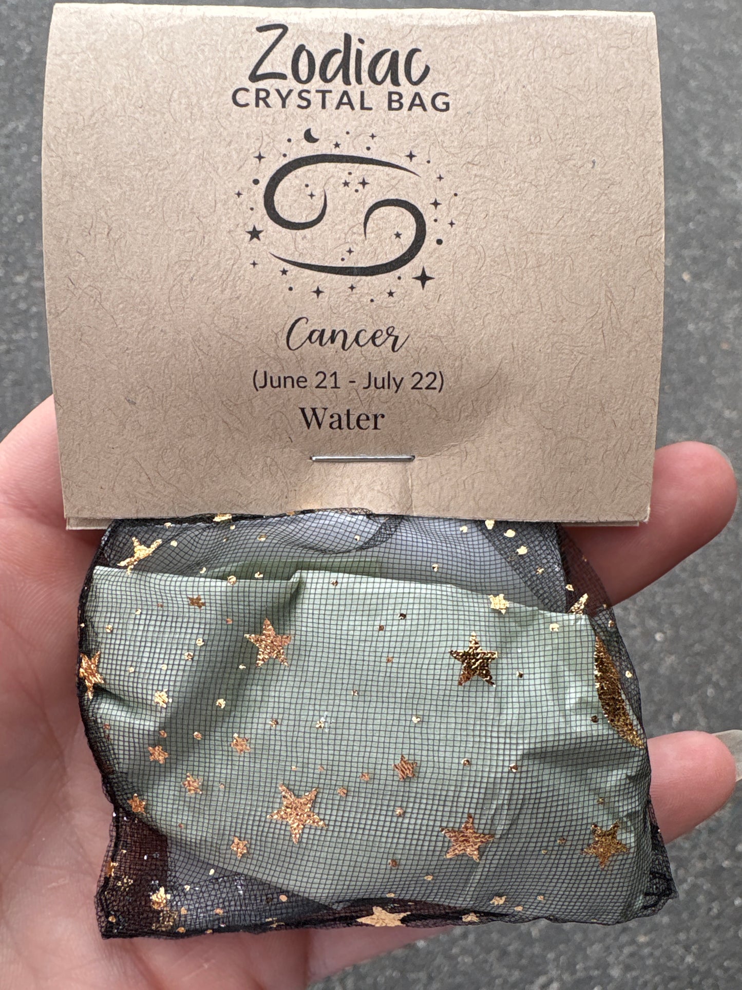 Zodiac Tumbled Stone bag