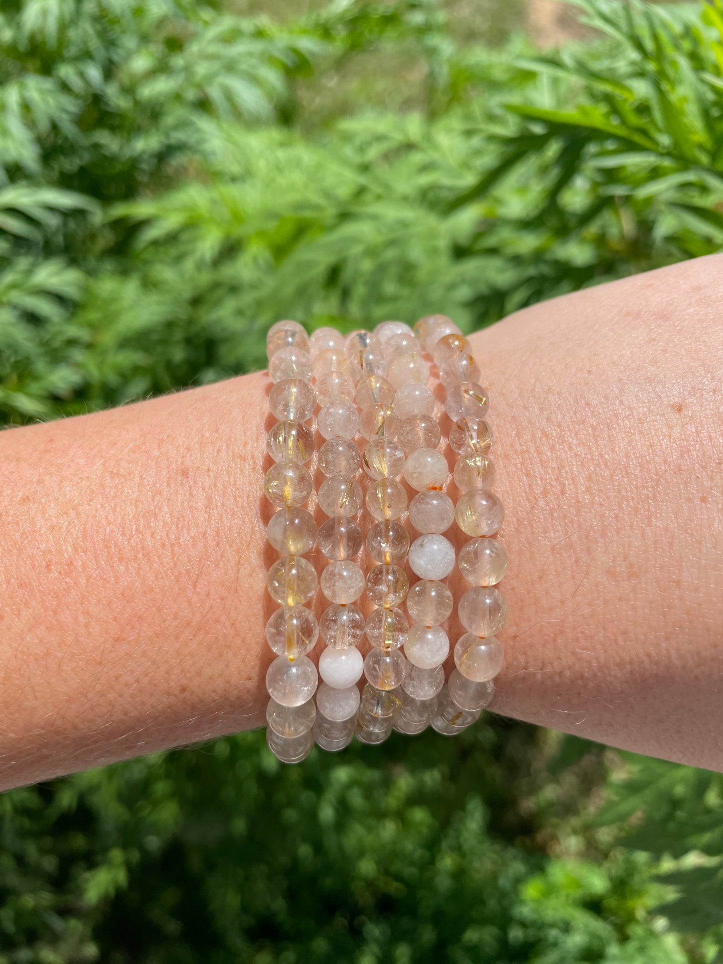 Rutilated Quartz bracelet 6mm