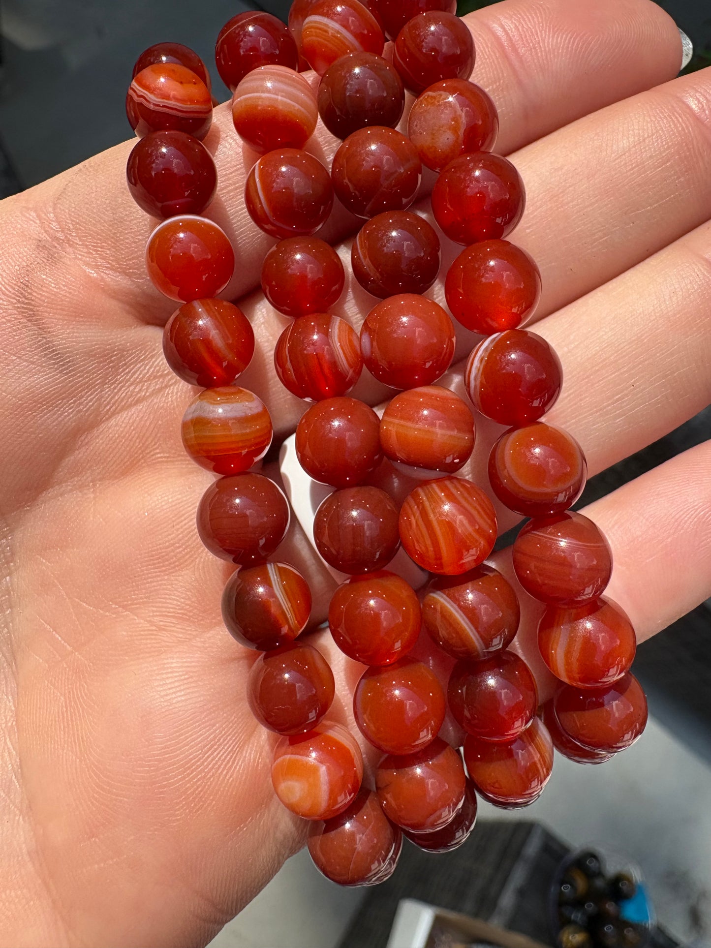 Carnelian bracelet 8mm