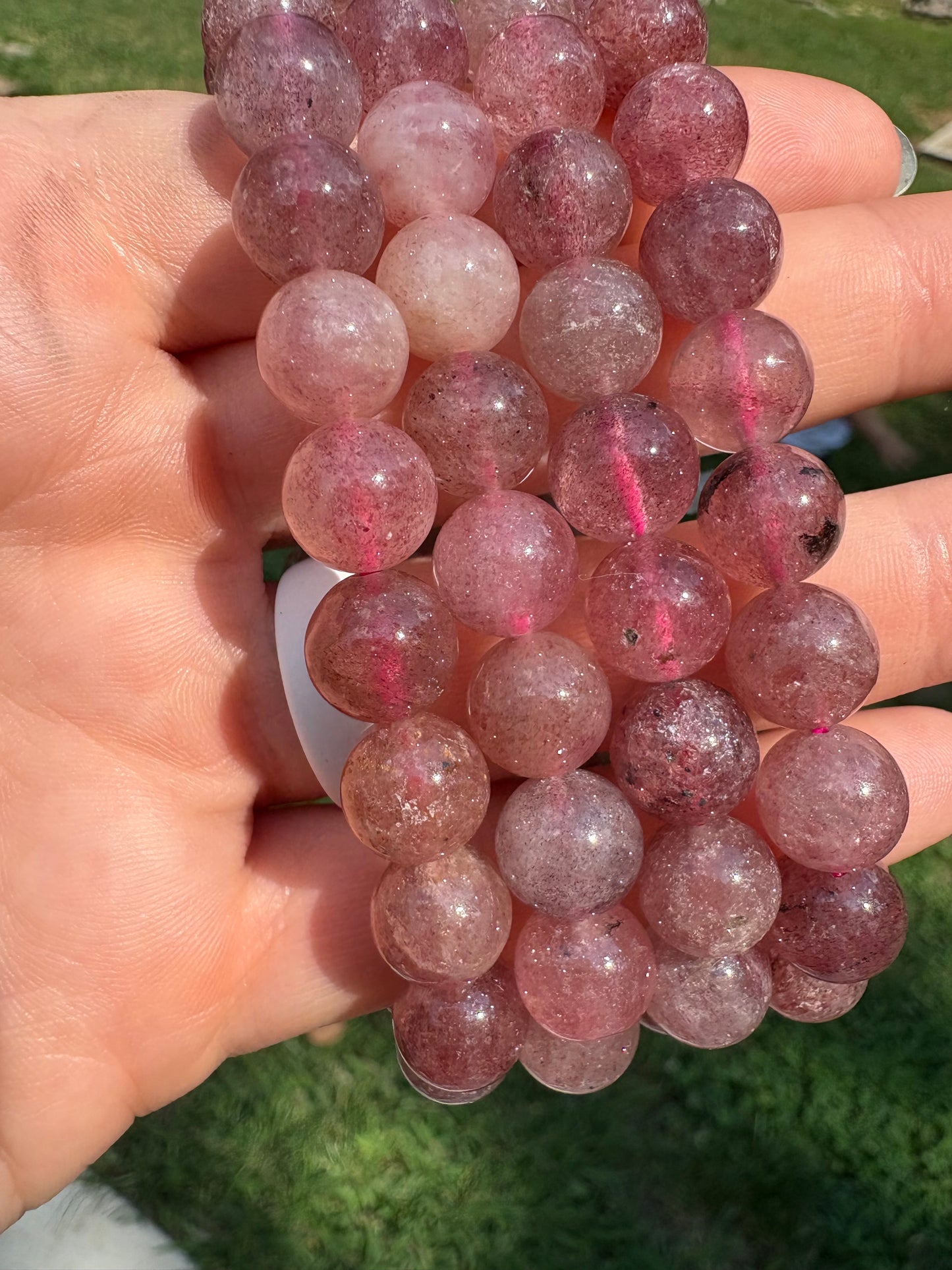 Strawberry Quartz bracelet 10mm