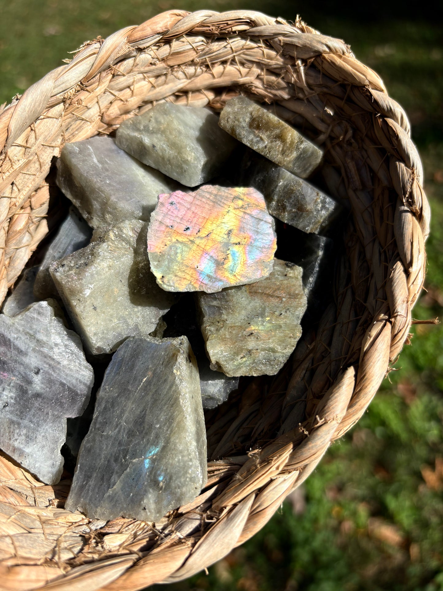Purple Labradorite (Raw + Polished Face)
