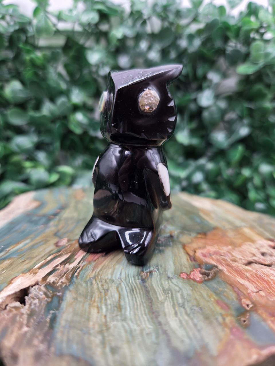 Spirit Owl (Silver Sheen Obsidian)