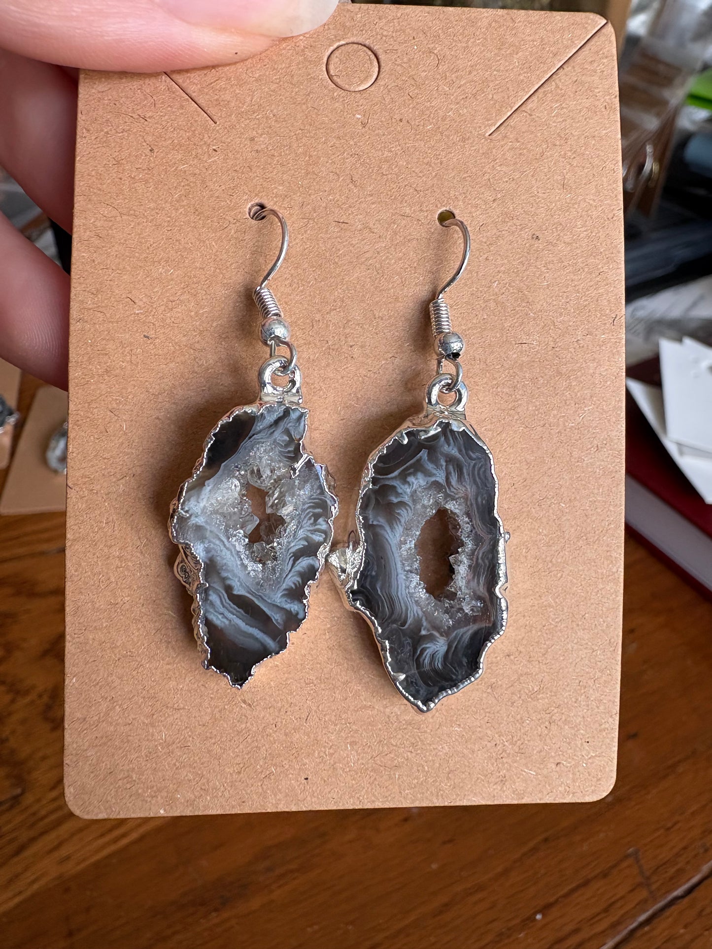 Druzy Agate Geode Earrings