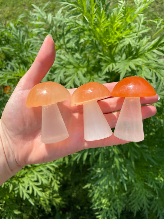 Selenite Mushroom (orange)