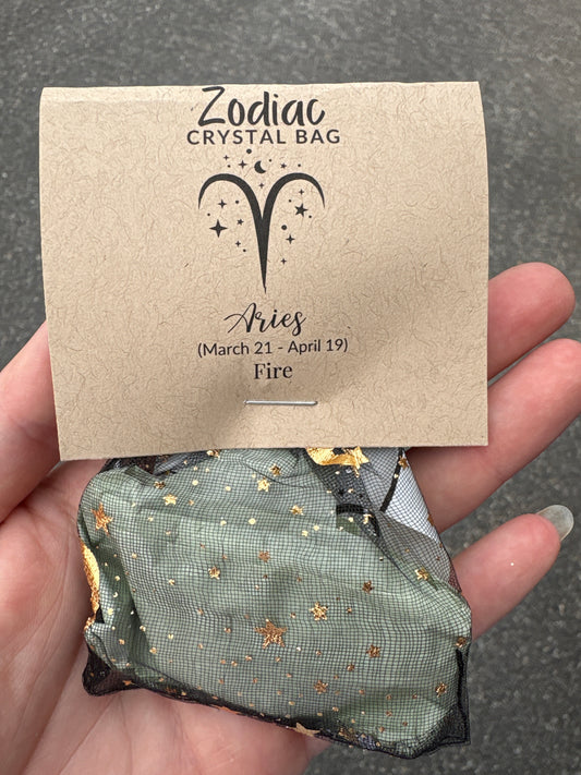 Zodiac Tumbled Stone bag