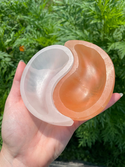 Yin Yang Selenite bowls