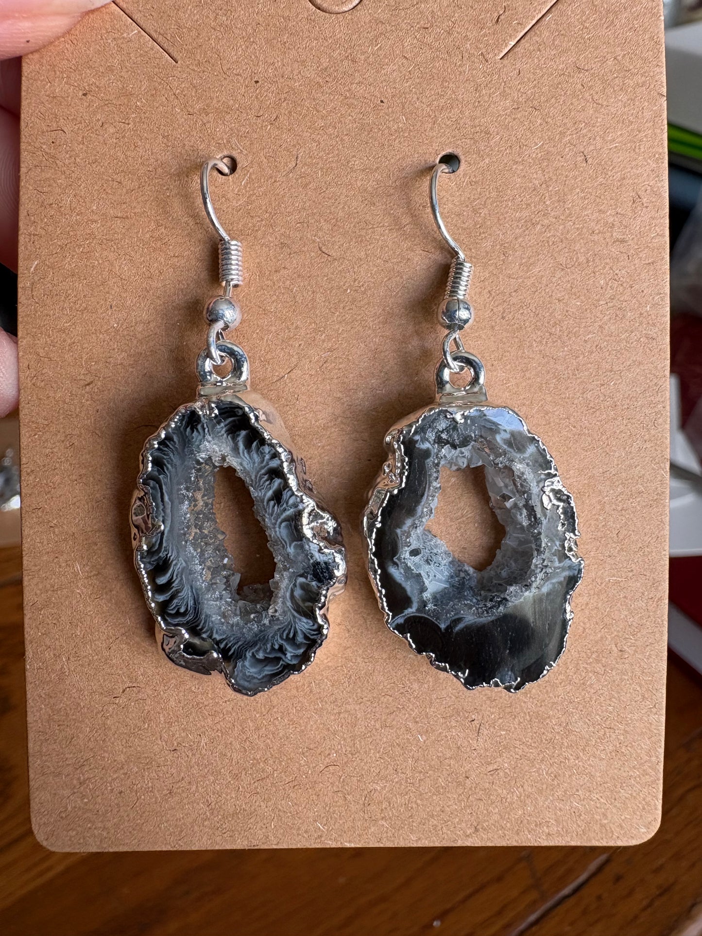 Druzy Agate Geode Earrings
