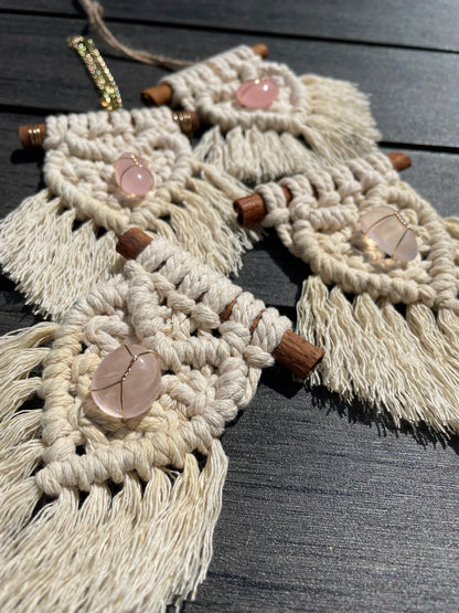 Mini Macramé with Rose Quartz