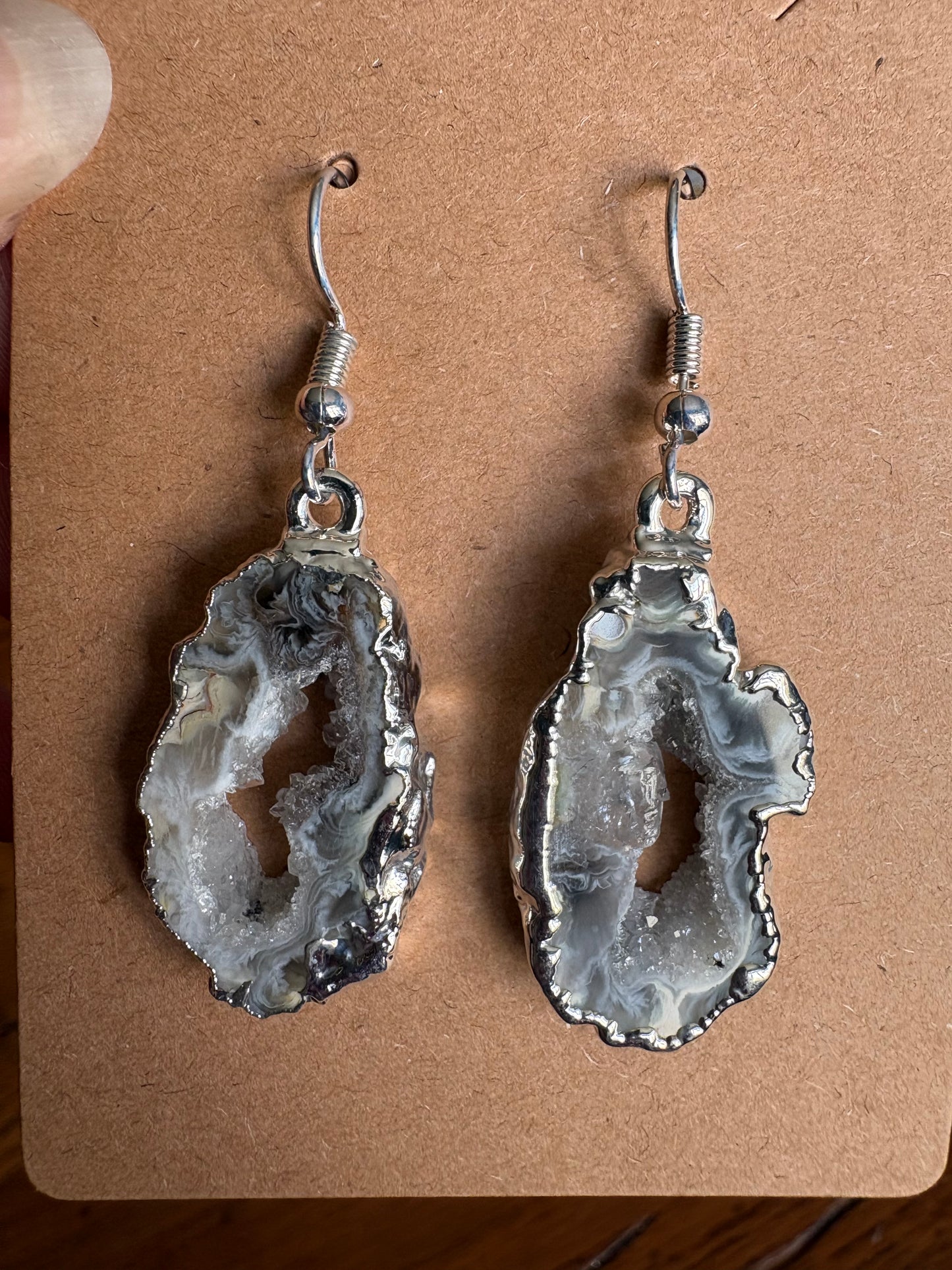 Druzy Agate Geode Earrings
