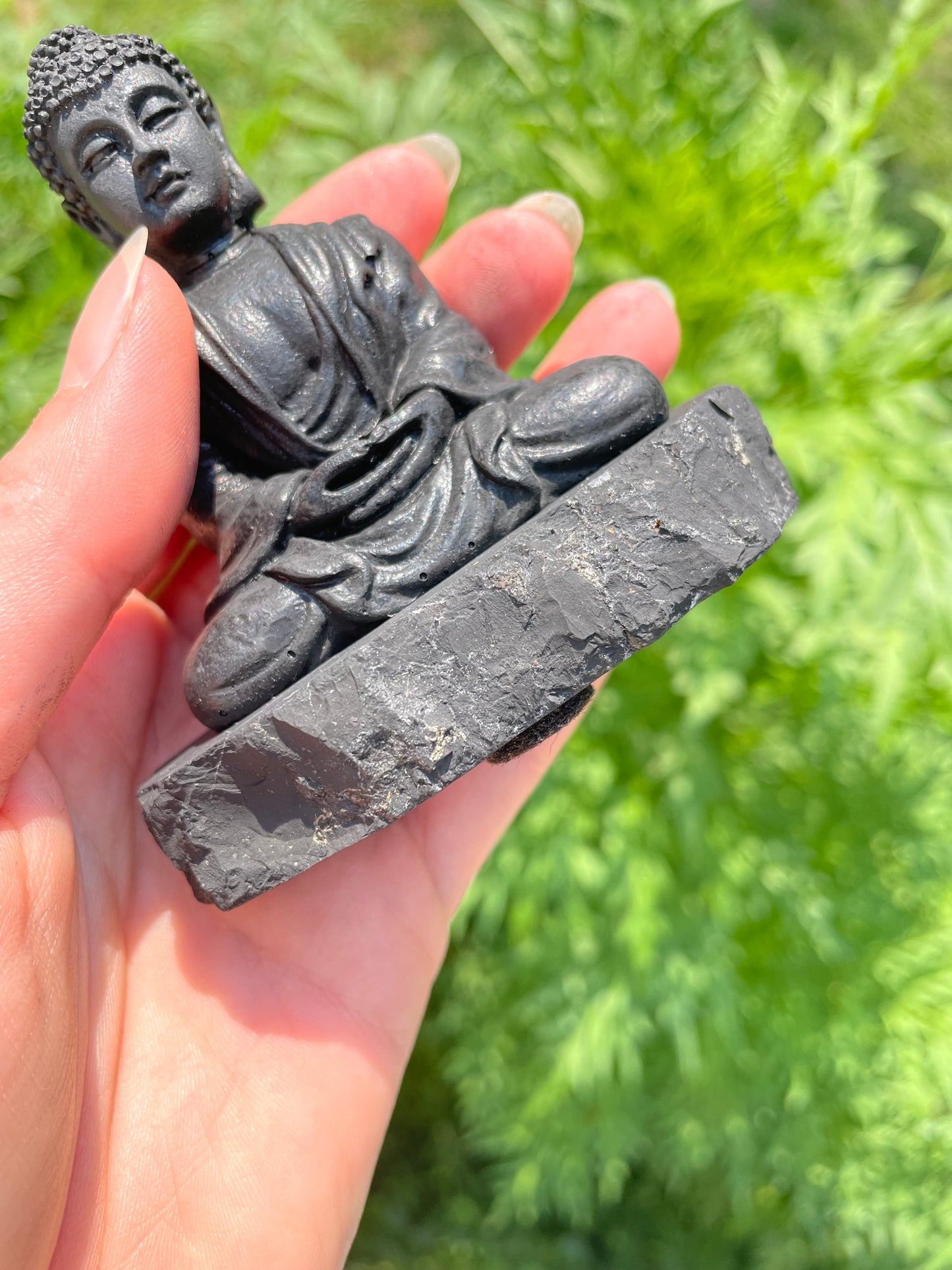 Shungite Buddha figurine