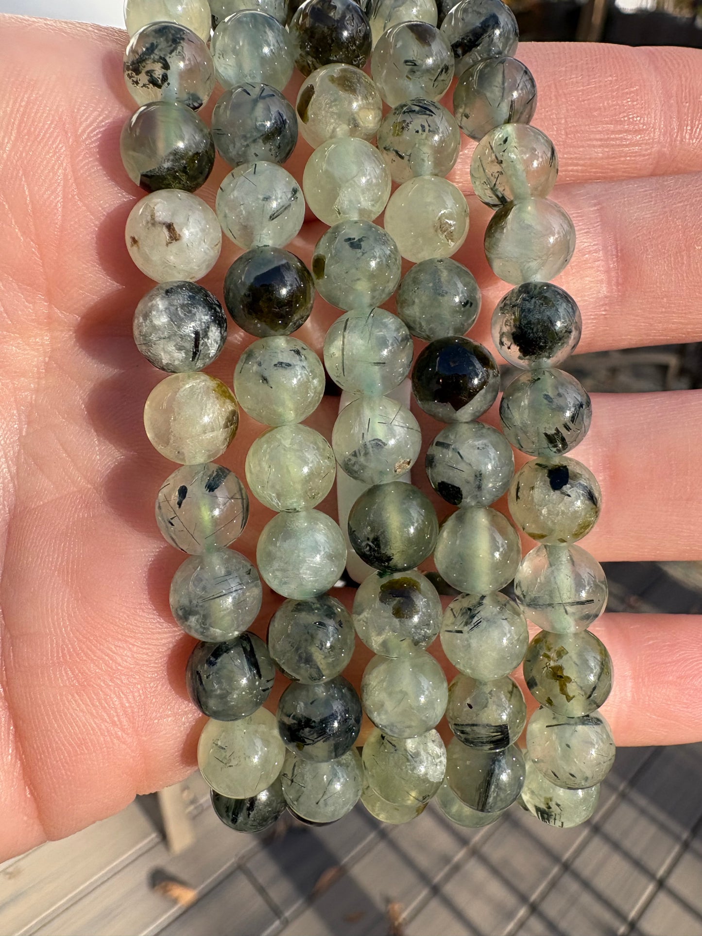 Prehnite bracelet